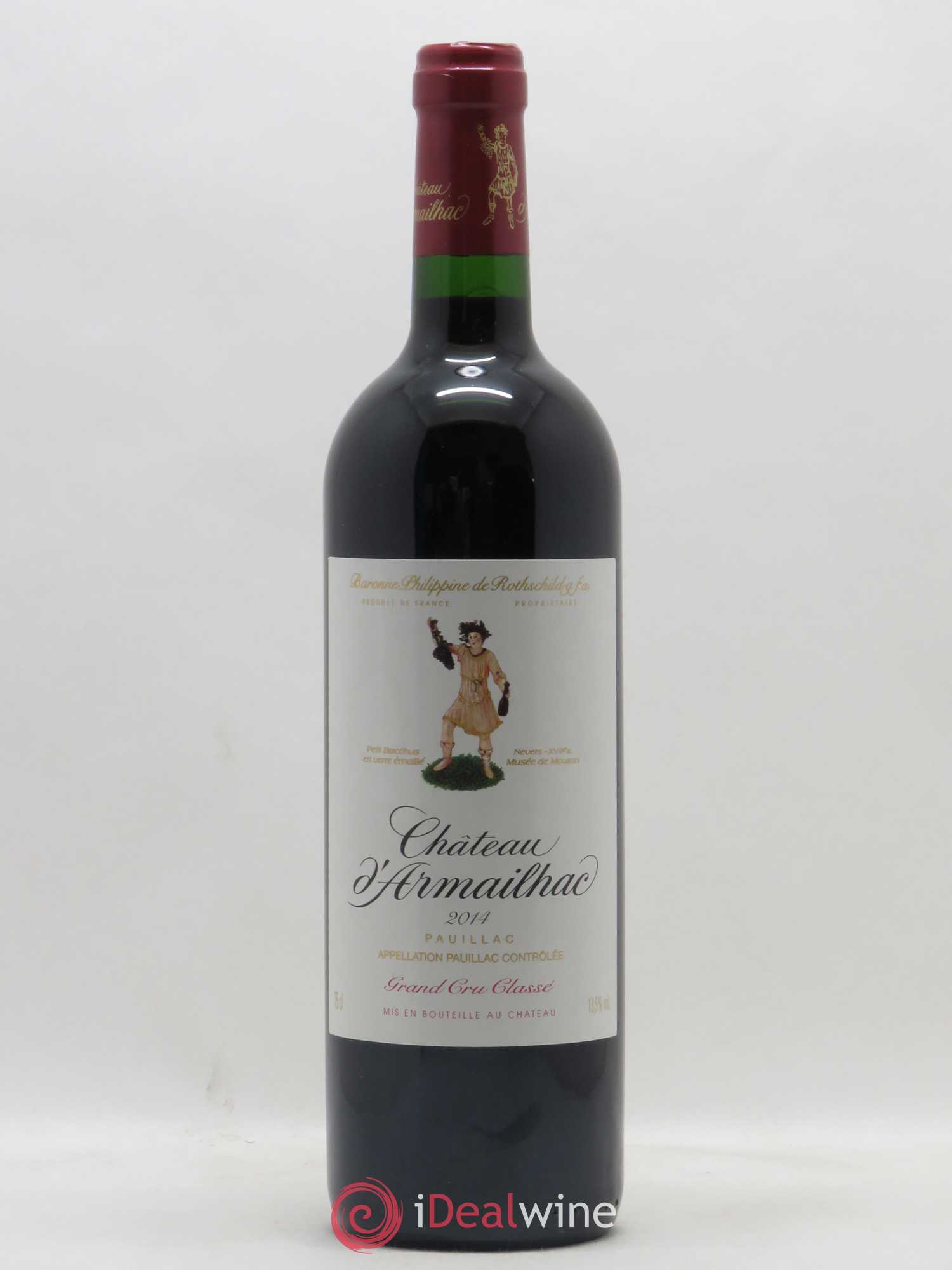 Château d' Armailhac - Mouton Baron(ne) Philippe 5ème Grand Cru Classé 2014 - Lot de 1 bouteille - 0