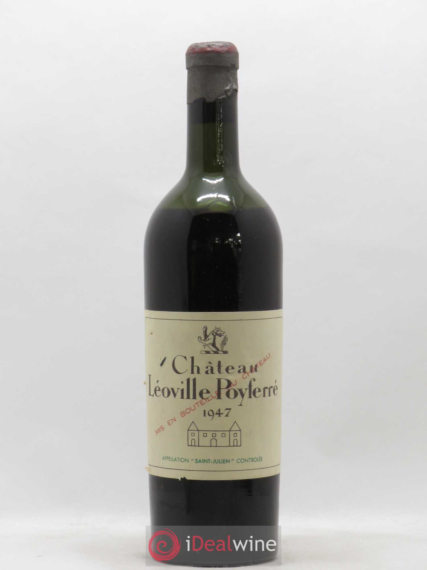 Château Léoville Poyferré 2ème Grand Cru Classé 1947 - Lot de 1 bouteille - 0