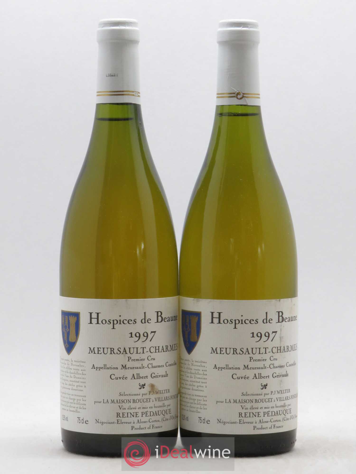 Meursault 1er Cru Charmes Hospices De Beaune Cuvee Albert Grivault Reine Pedauque 1997 - Posten von 2 Flaschen - 0