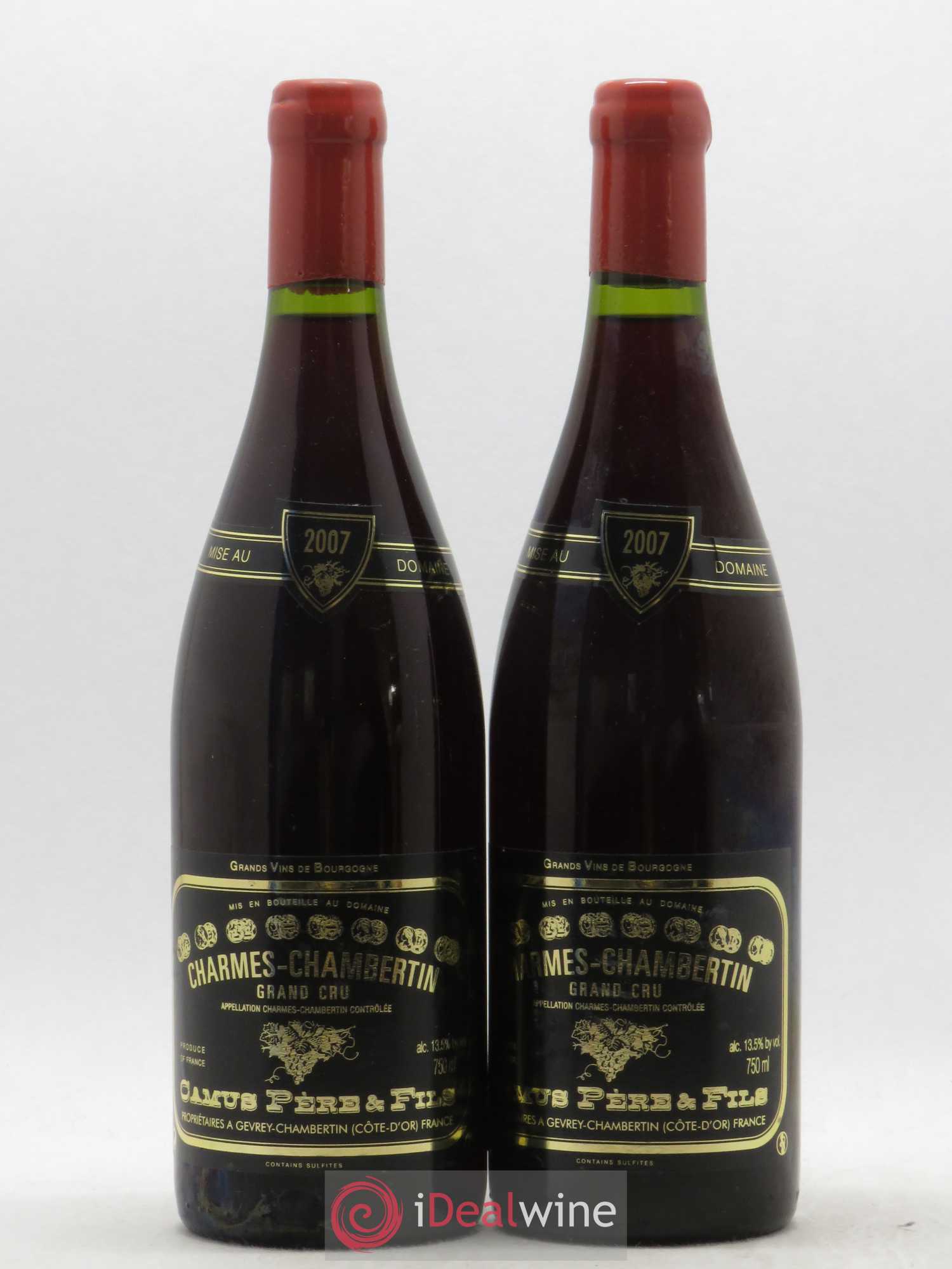 Charmes-Chambertin Grand Cru Camus Père et Fils (Domaine) 2007 - Lot de 2 bouteilles - 0