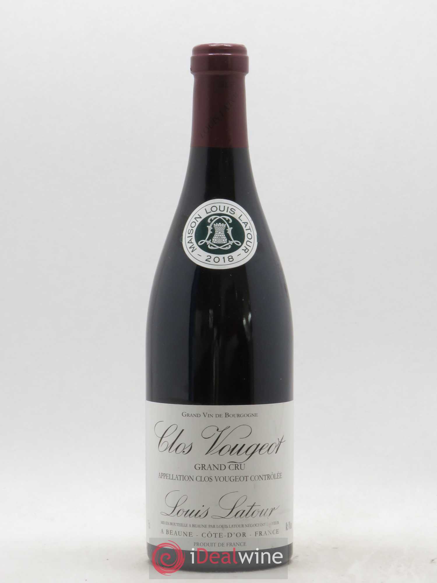 Clos de Vougeot Grand Cru Louis Latour 2018 - Lot de 1 bouteille - 0