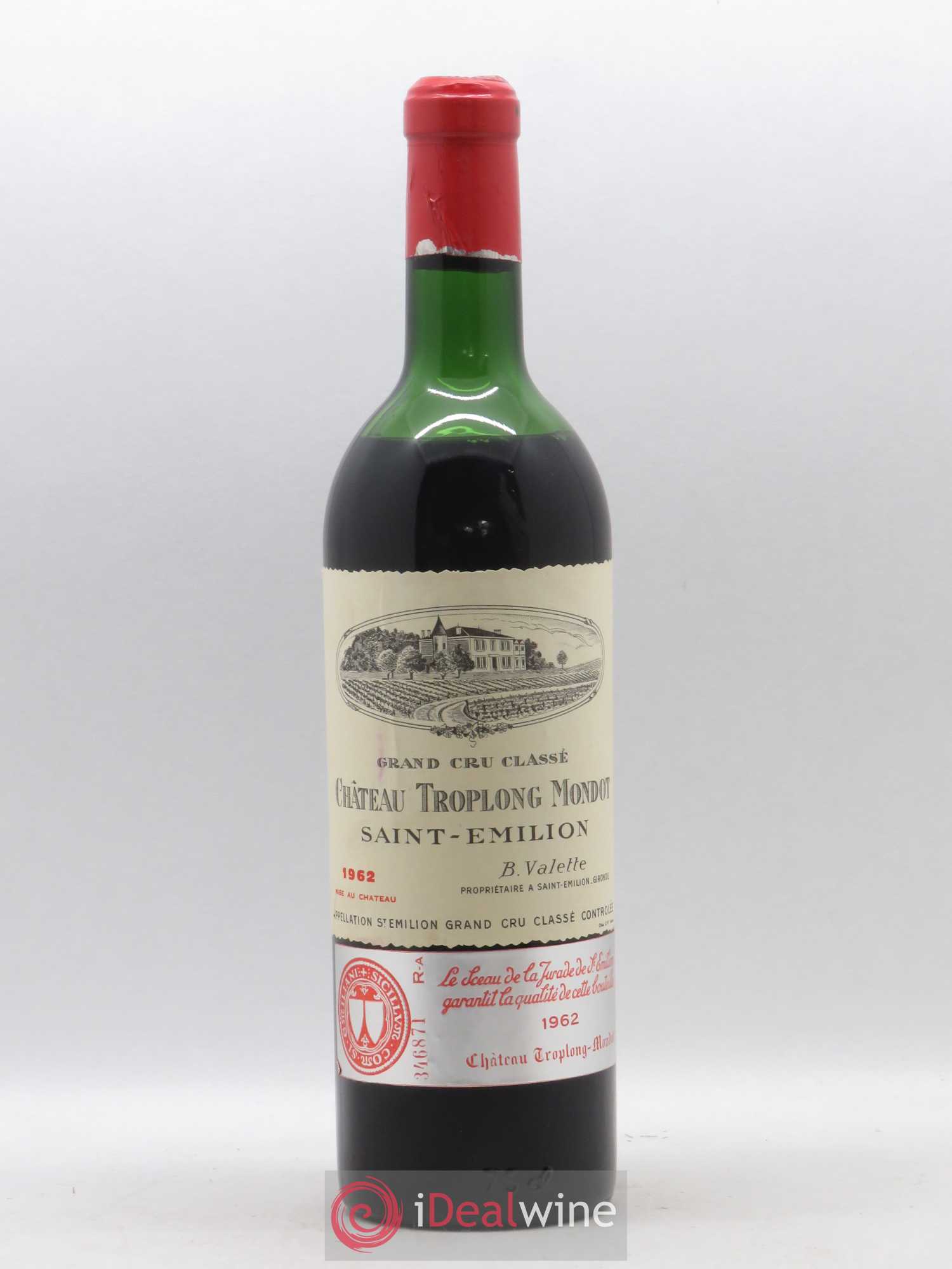 Château Troplong Mondot 1er Grand Cru Classé B 1962 - Lot de 1 bouteille - 0