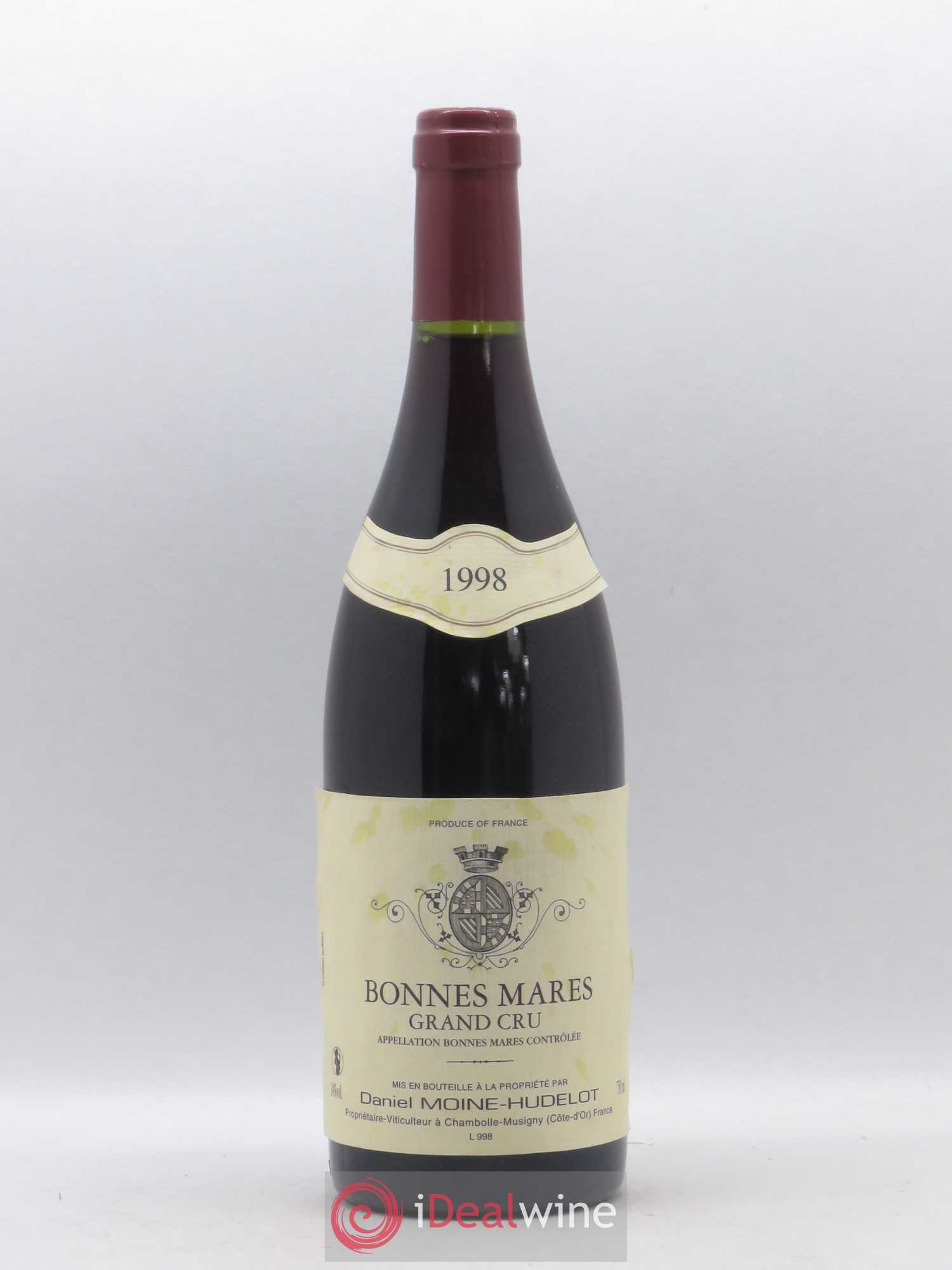 Bonnes-Mares Grand Cru Moine-Hudelot (Domaine) 1998 - Lot de 1 bouteille - 0