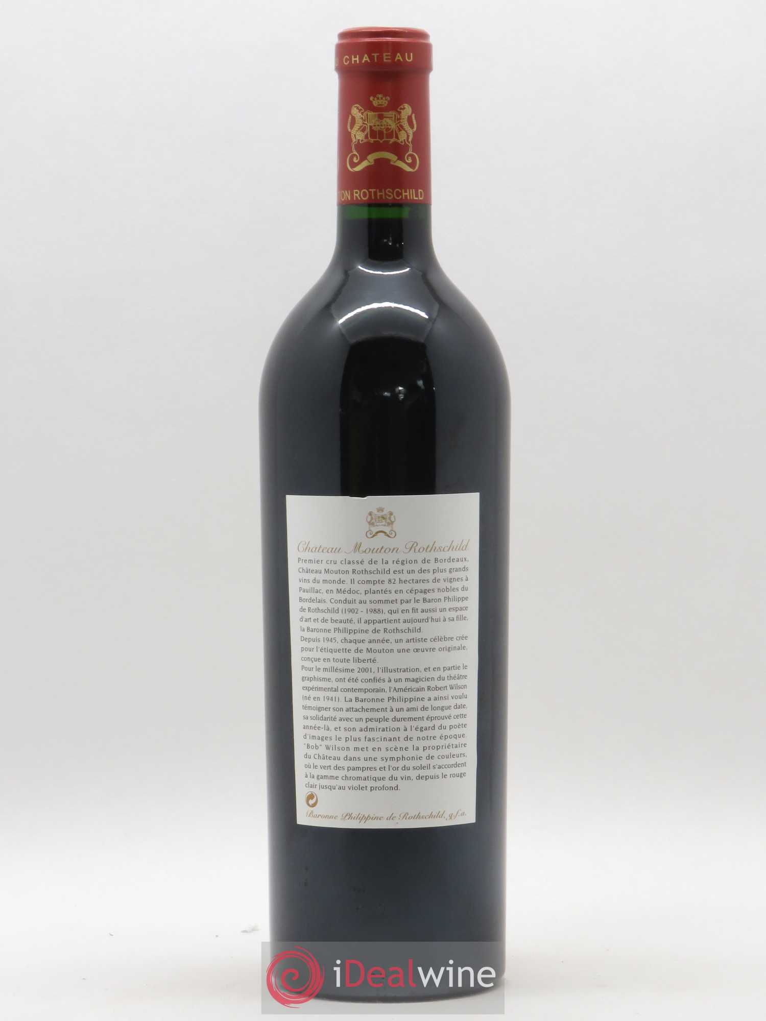 Château Mouton Rothschild 1er Grand Cru Classé 2001 - Lot de 1 bouteille - 1