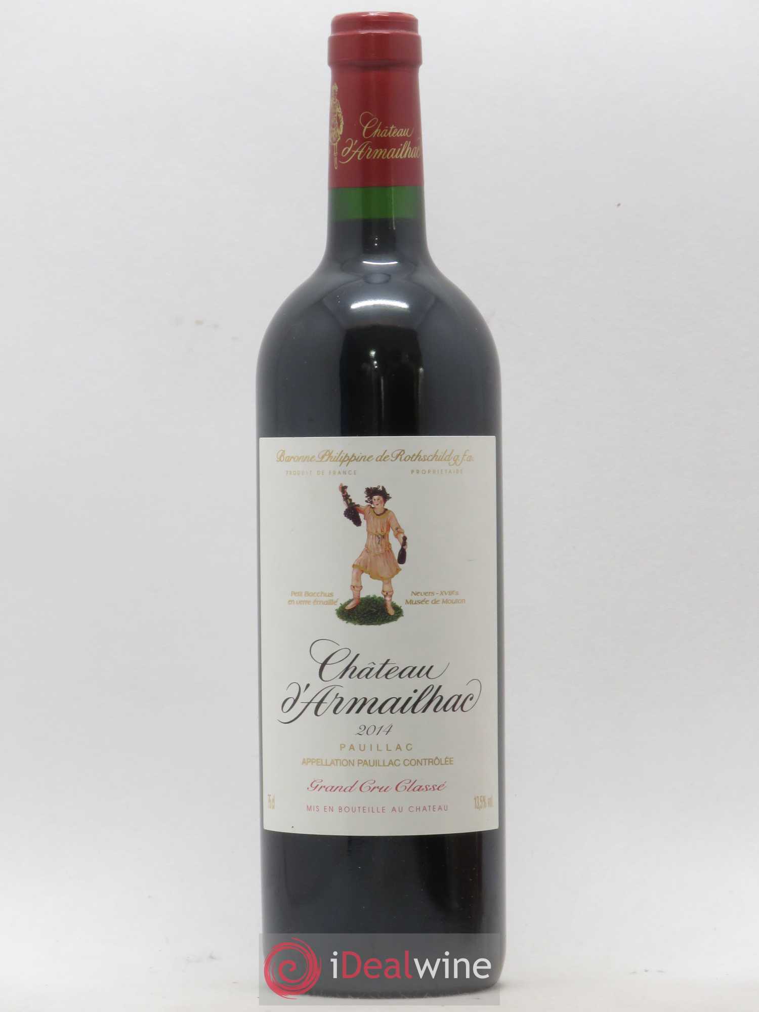 Château d' Armailhac - Mouton Baron(ne) Philippe 5ème Grand Cru Classé 2014 - Lot de 1 bouteille - 0