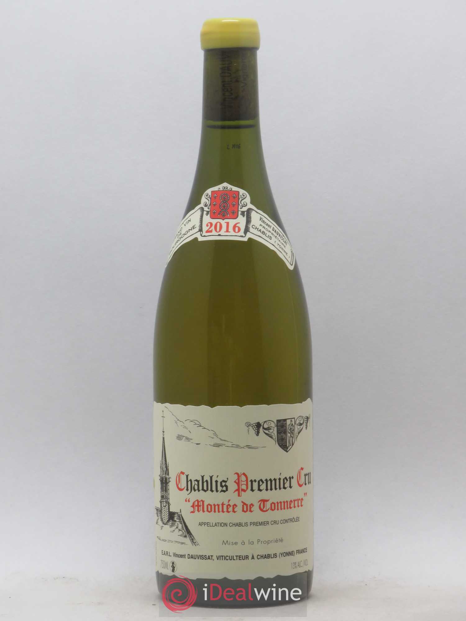 Chablis 1er Cru Montée de Tonnerre Vincent Dauvissat (Domaine) 2016 - Lot de 1 bouteille - 0