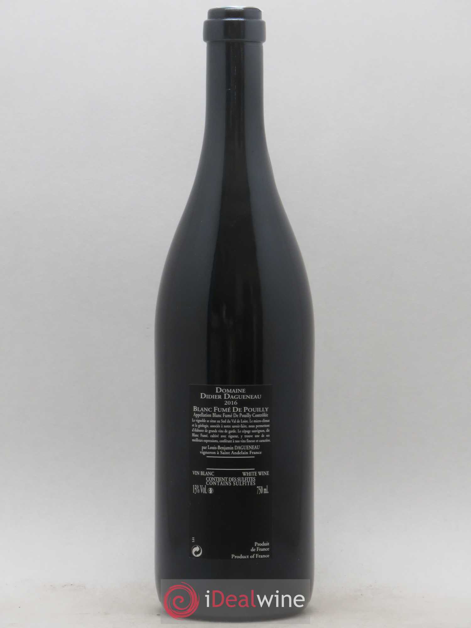 Vin de France (anciennement Pouilly-Fumé) Silex Dagueneau (Domaine Didier - Louis-Benjamin) 2016 - Lot de 1 bouteille - 1
