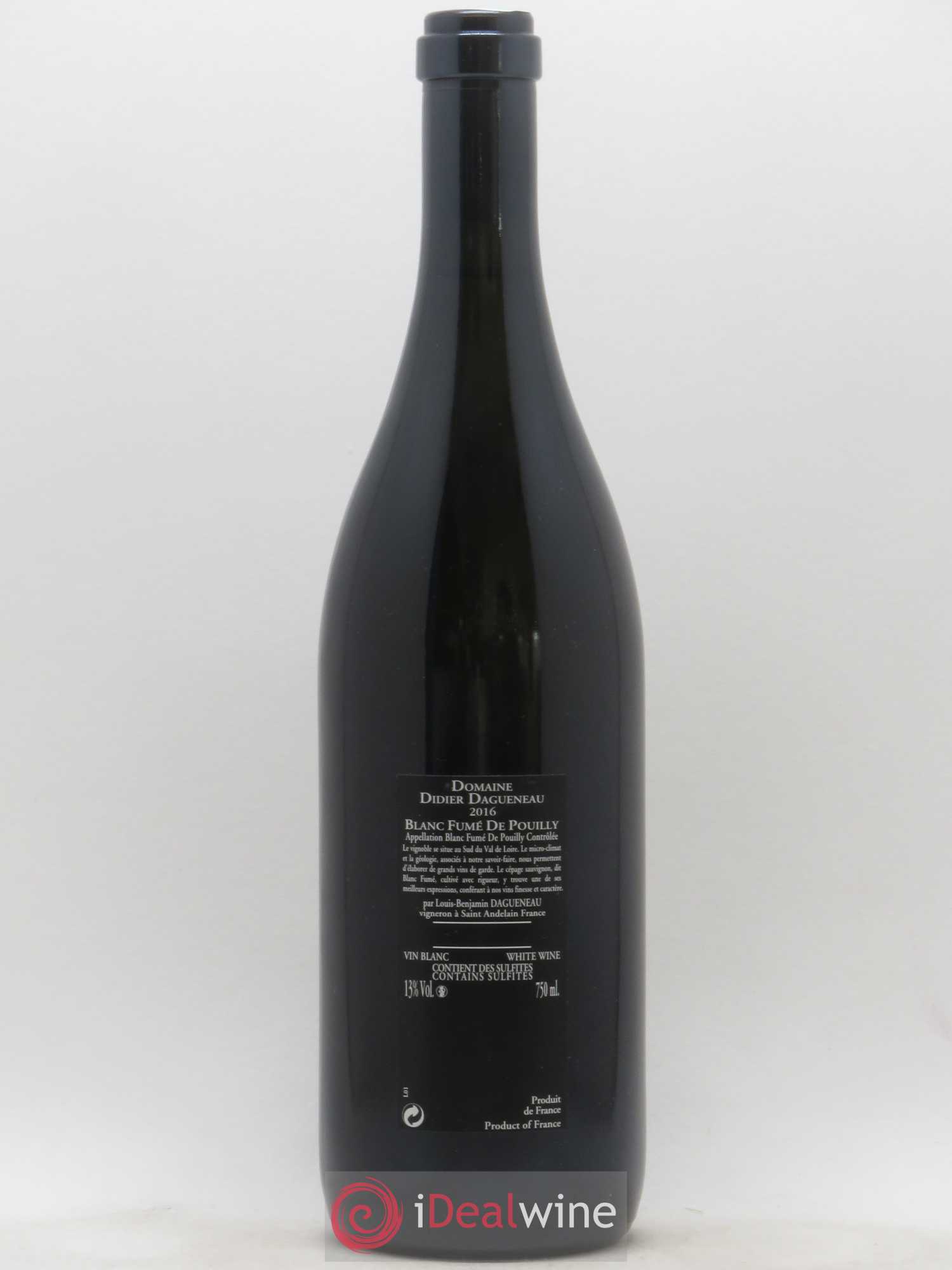 Vin de France (anciennement Pouilly-Fumé) Silex Dagueneau (Domaine Didier - Louis-Benjamin) 2016 - Lot de 1 bouteille - 1