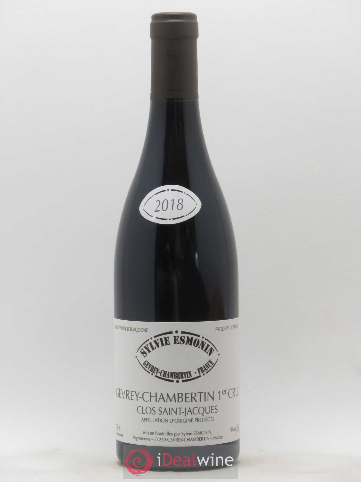 Gevrey-Chambertin 1er Cru Clos Saint Jacques Sylvie Esmonin 2018 - Lot de 1 bouteille - 0