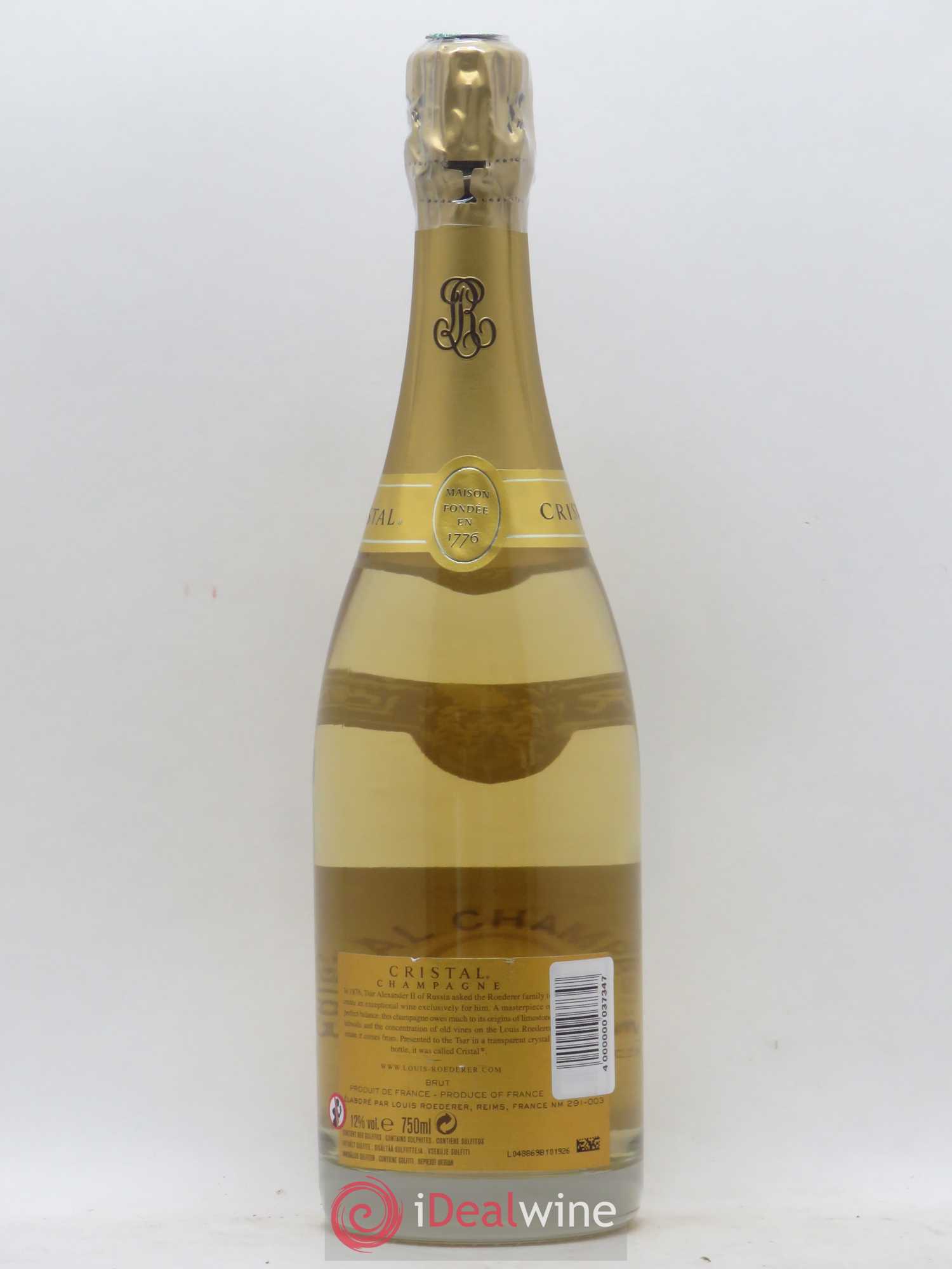 Cristal Louis Roederer 2012 - Lot de 1 bouteille - 1