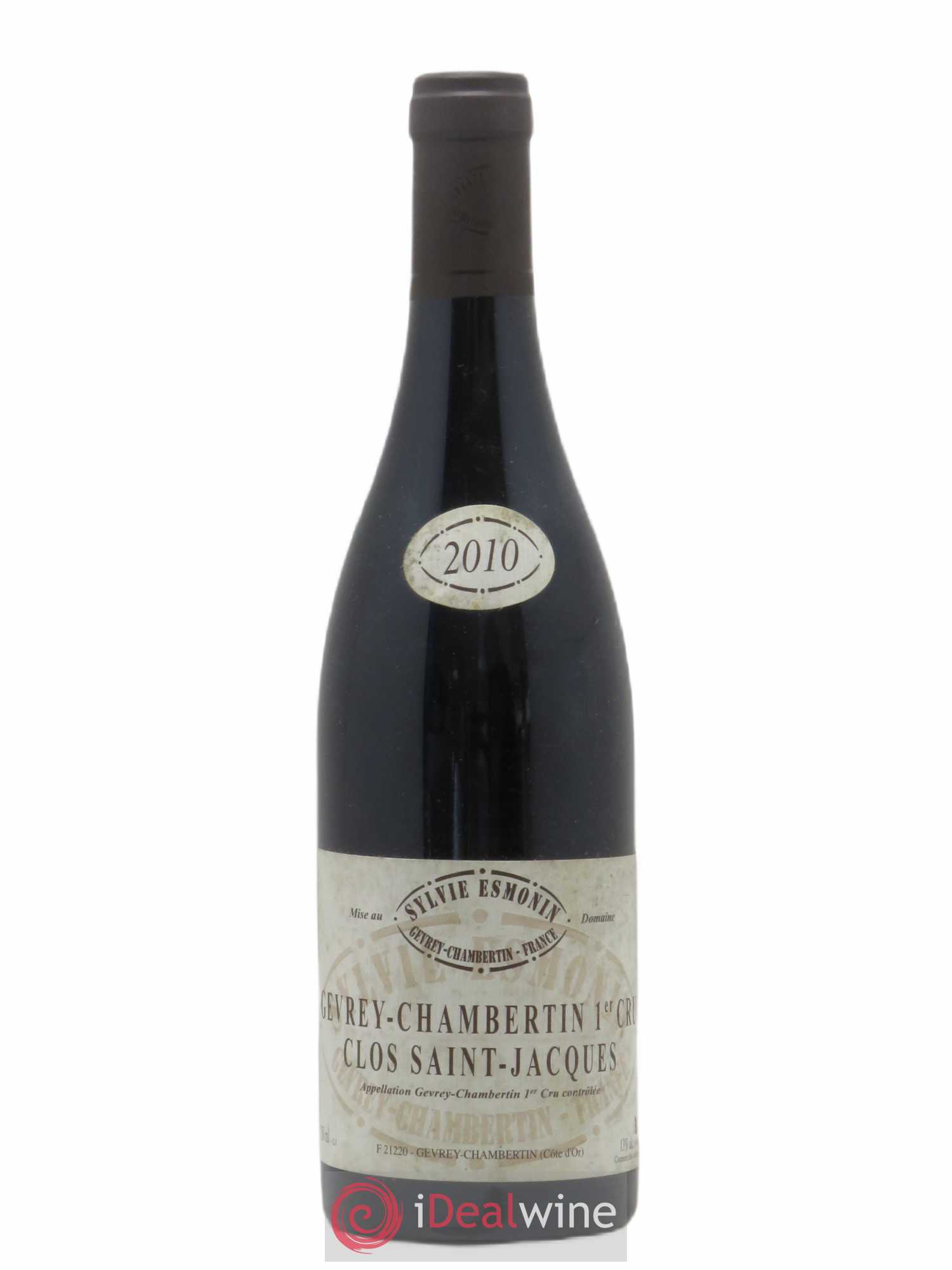 Gevrey-Chambertin 1er Cru Clos Saint Jacques Sylvie Esmonin 2010 - Lot de 1 bouteille - 0
