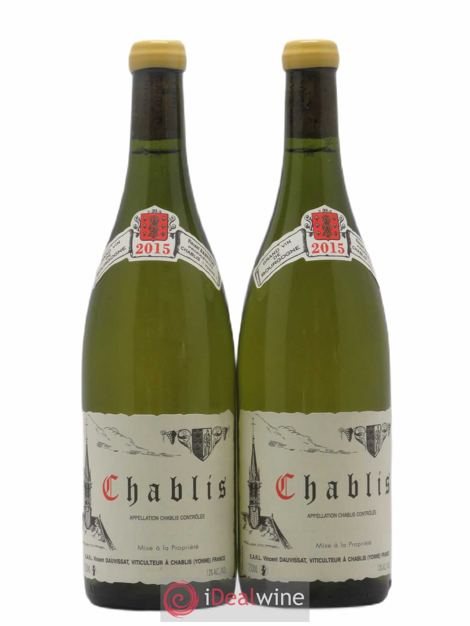 Chablis Vincent Dauvissat (Domaine) 2015 - Lot de 2 bouteilles - 0
