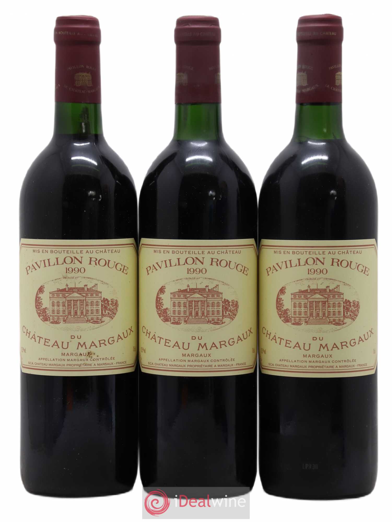 Pavillon Rouge du Château Margaux Second Vin 1990 - Lot de 3 bouteilles - 0