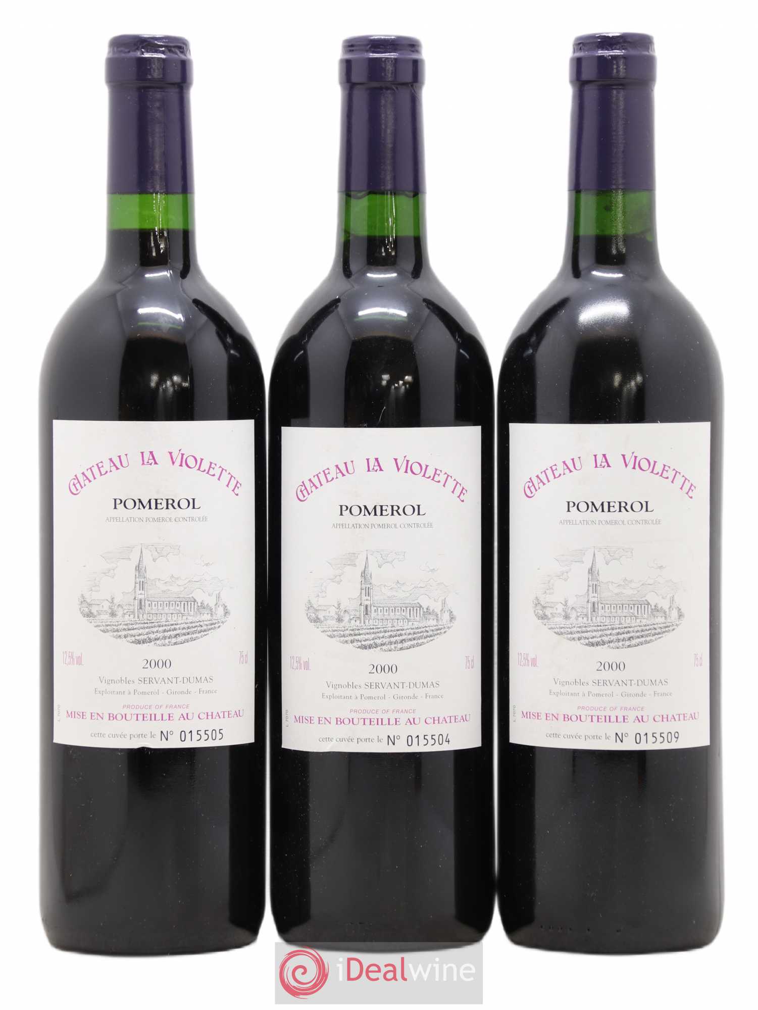 Château la Violette 2000 - Lot de 3 bouteilles - 0