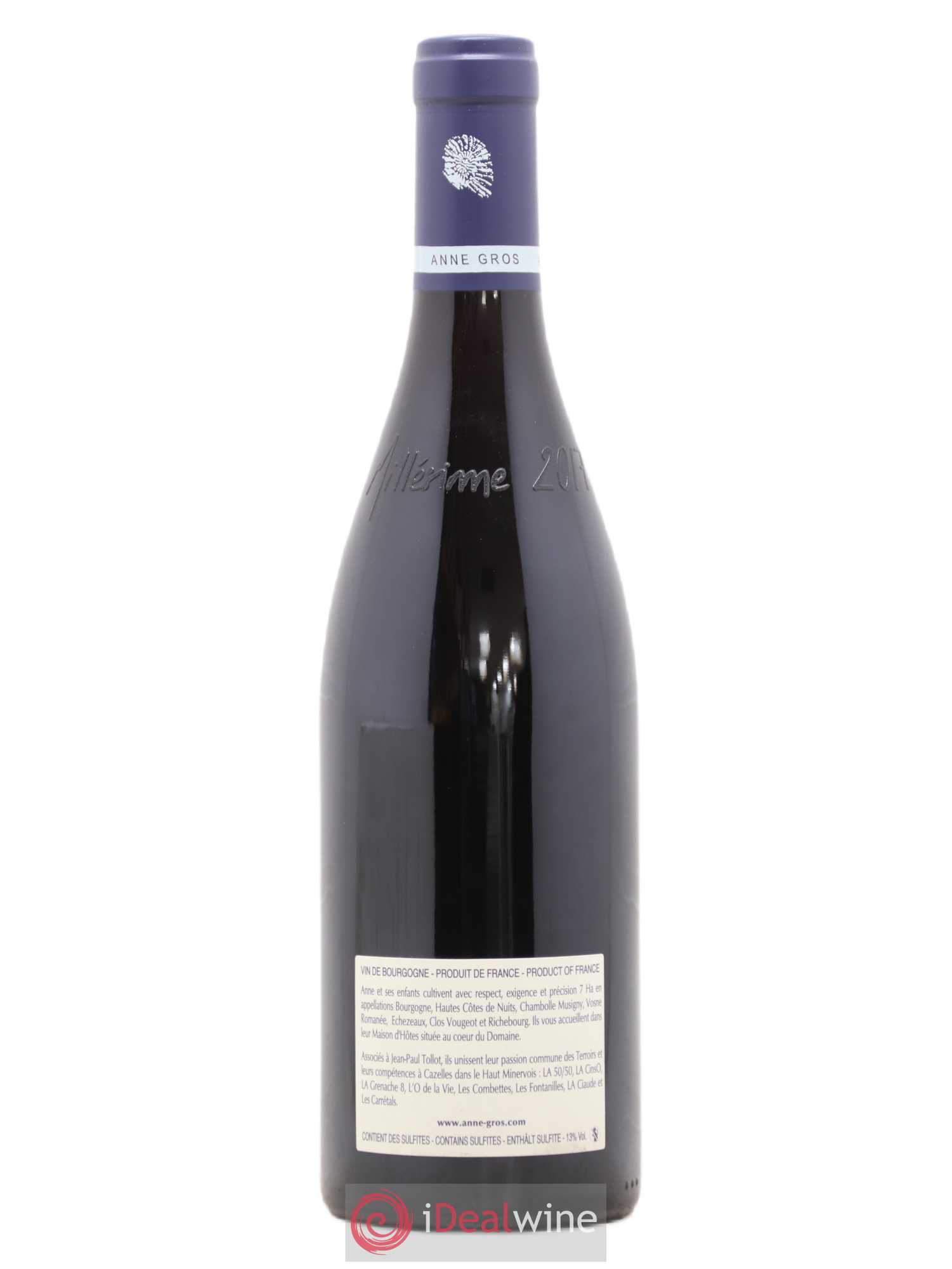 Clos de Vougeot Grand Cru Le Grand Maupertui Anne Gros 2017 - Lot de 1 bouteille - 1