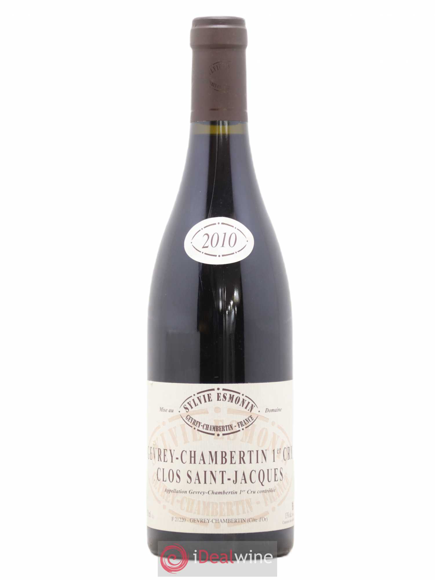 Gevrey-Chambertin 1er Cru Clos Saint Jacques Sylvie Esmonin 2010 - Lot de 1 bouteille - 0