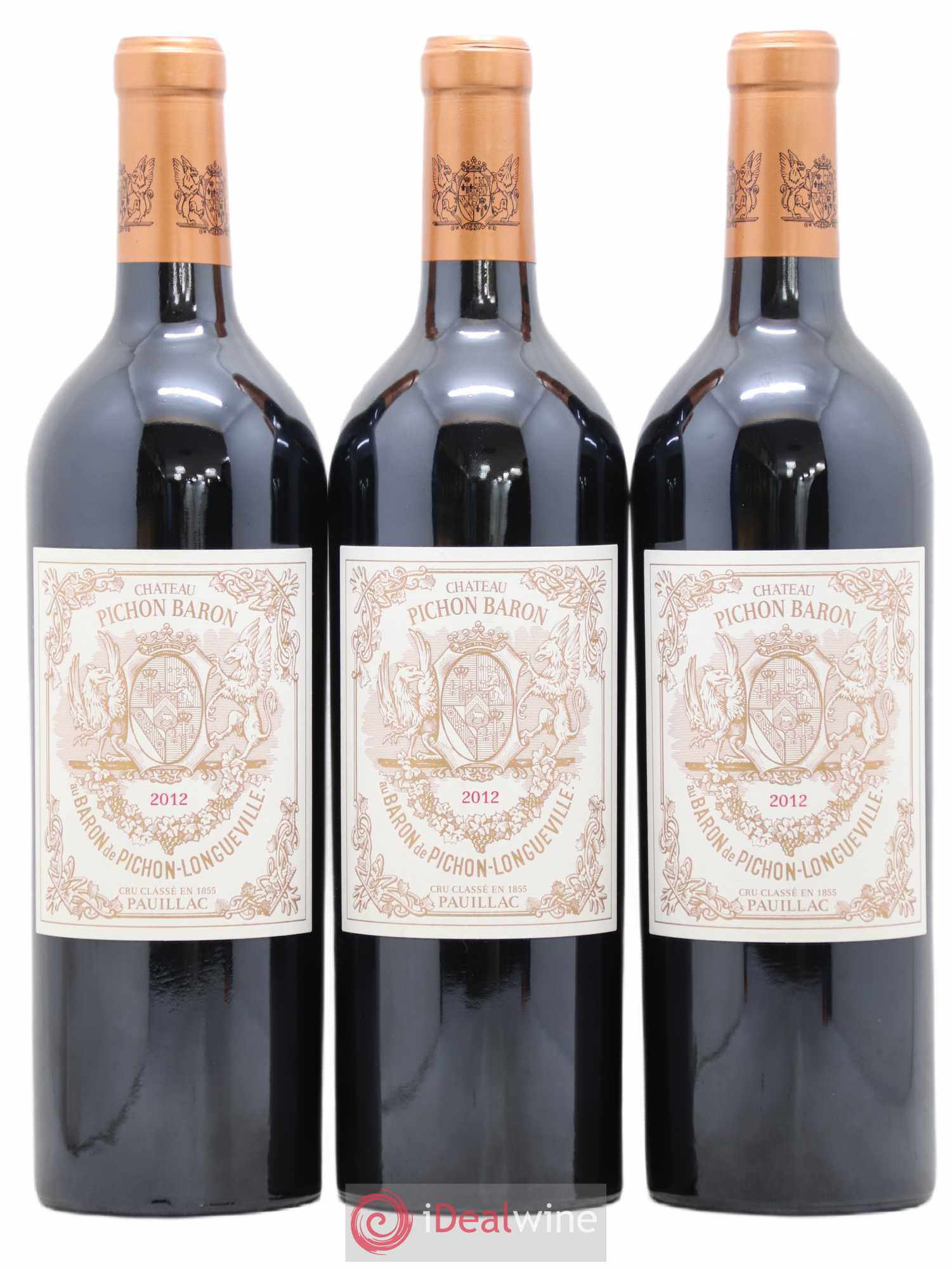 Pichon Longueville Baron 2ème Grand Cru Classé 2012 - Lot de 3 bouteilles - 0