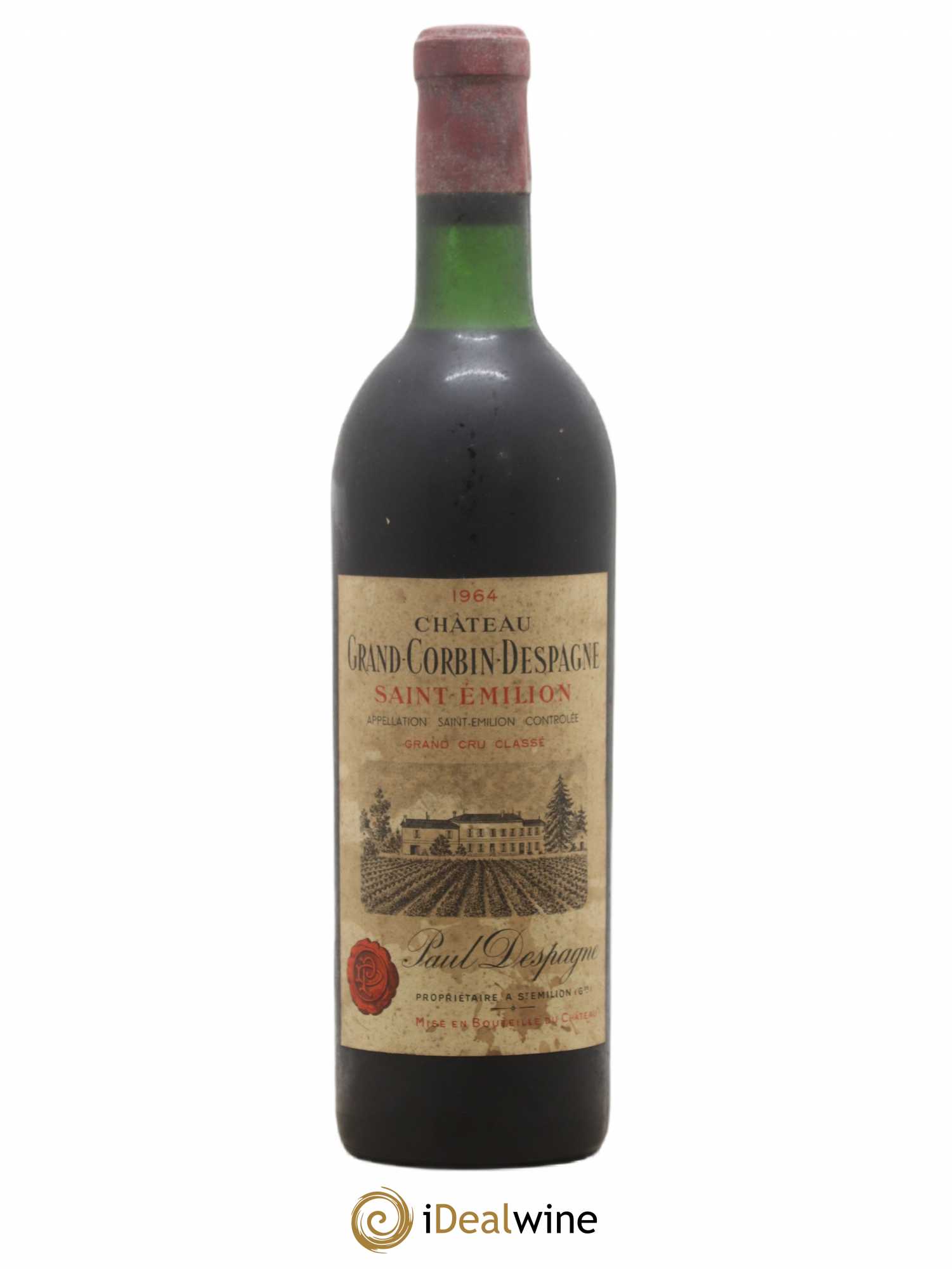 Château Grand Corbin Despagne Grand Cru Classé 1964 - Lot de 1 bouteille - 0