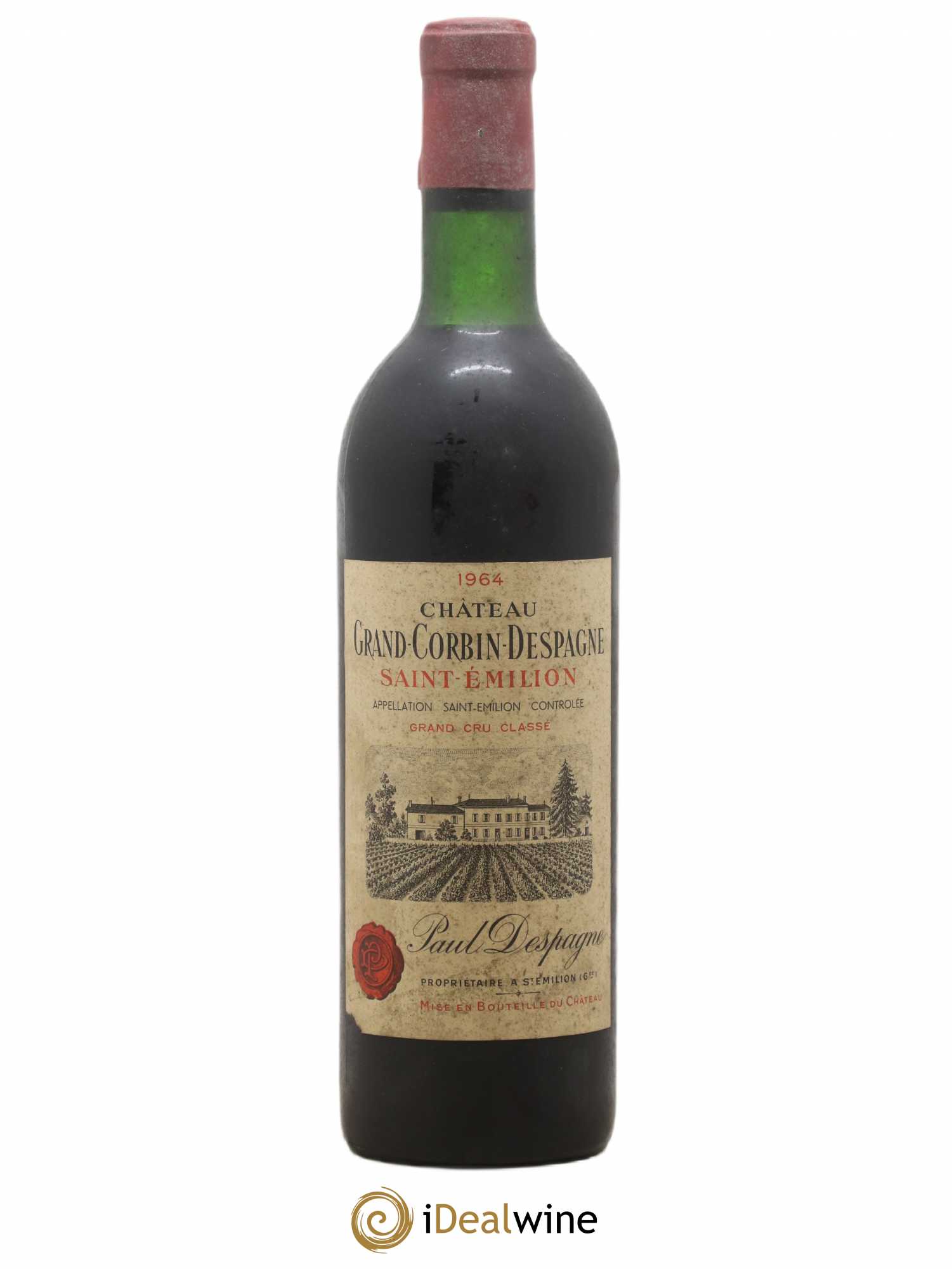 Château Grand Corbin Despagne Grand Cru Classé 1964 - Lot de 1 bouteille - 0