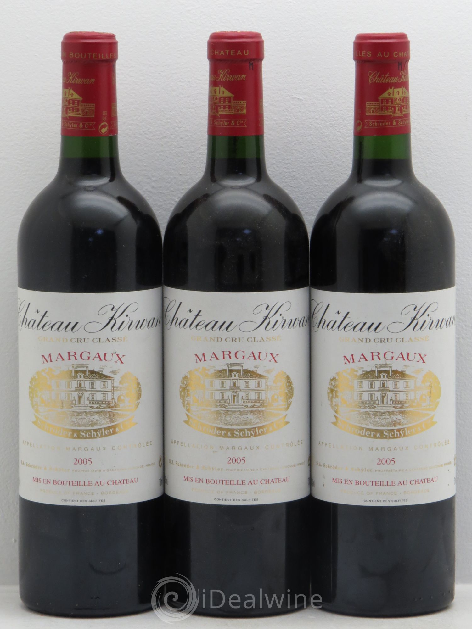 Château Kirwan 3ème Grand Cru Classé 2005 - Lot de 3 bouteilles - 0