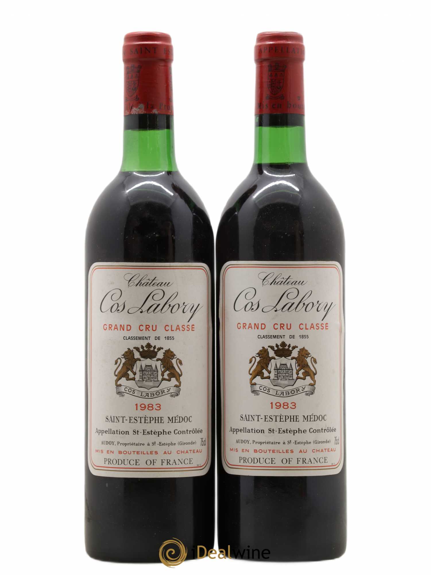 Château Cos Labory 5ème Grand Cru Classé 1983 - Lot de 2 bouteilles - 0
