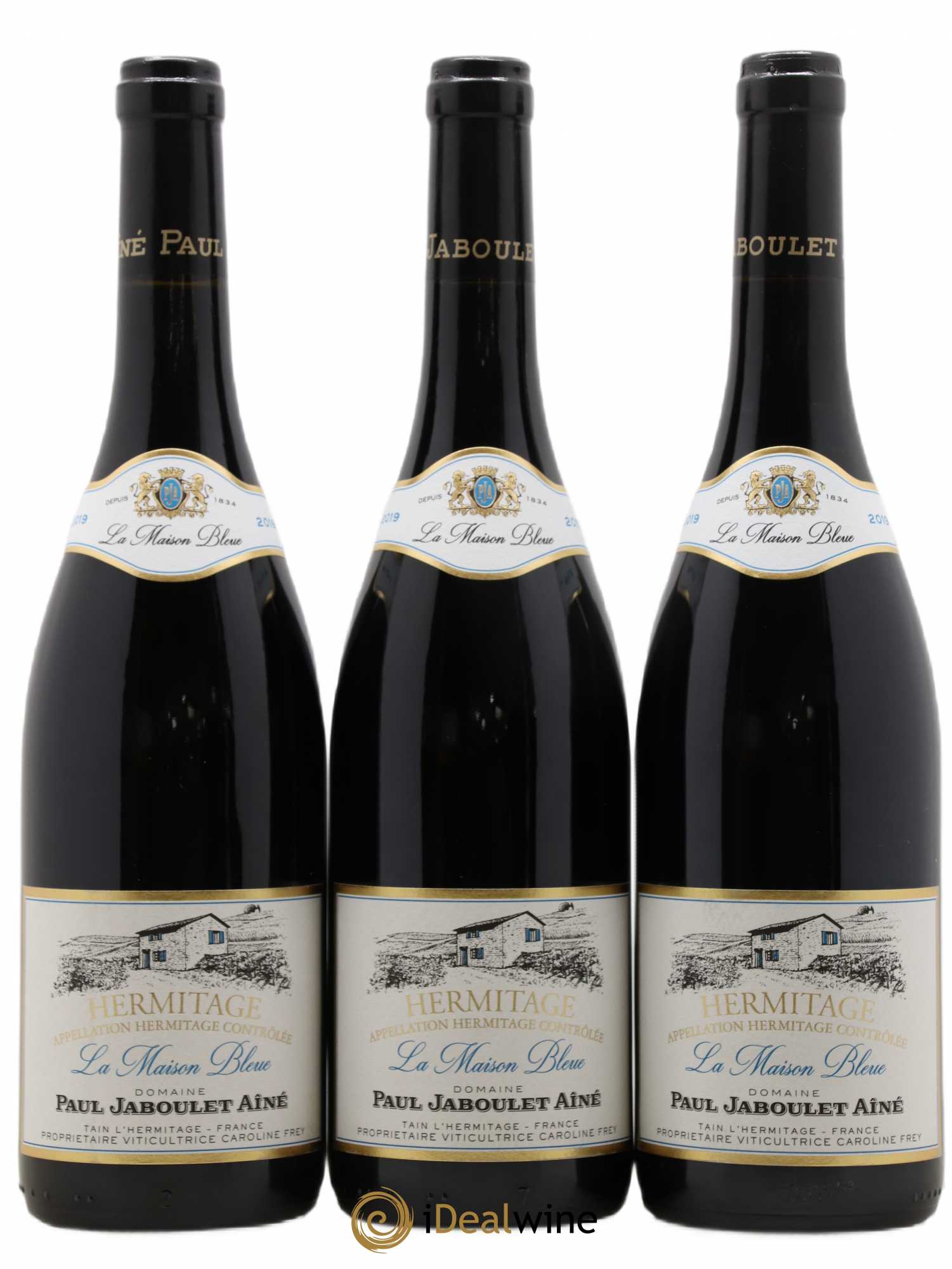 Hermitage La Maison Bleue Paul Jaboulet Ainé 2019 - Lot de 3 bouteilles - 0