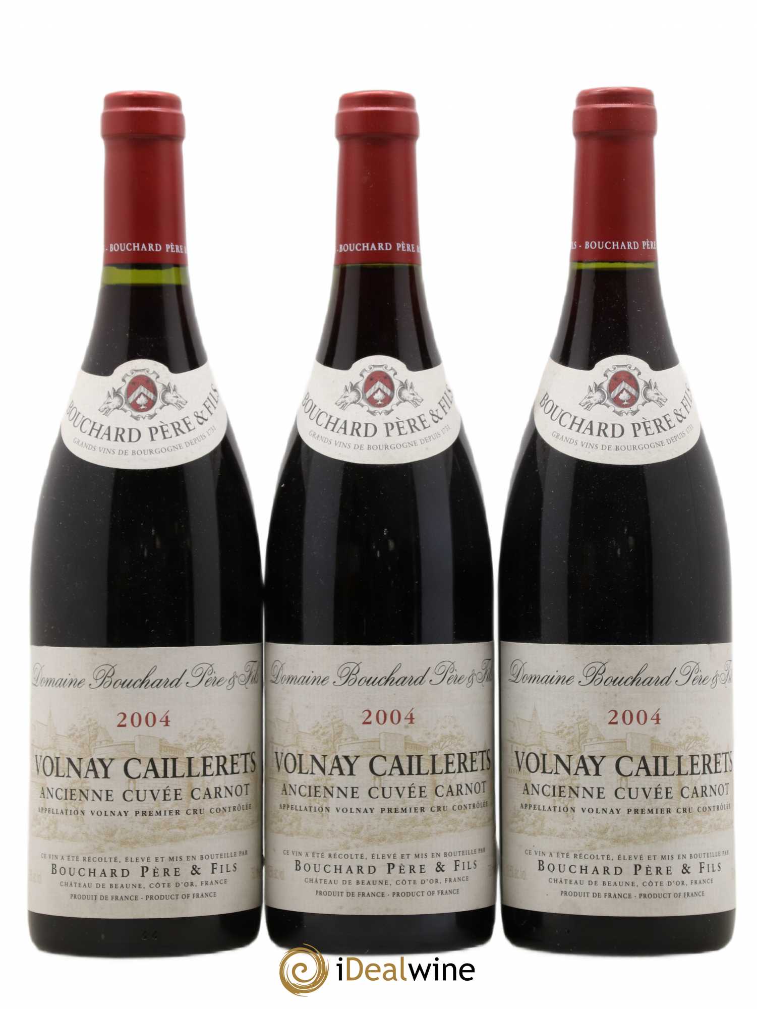 Volnay 1er Cru Caillerets - Ancienne Cuvée Carnot Bouchard Père & Fils 2004 - Lot de 3 bouteilles - 0