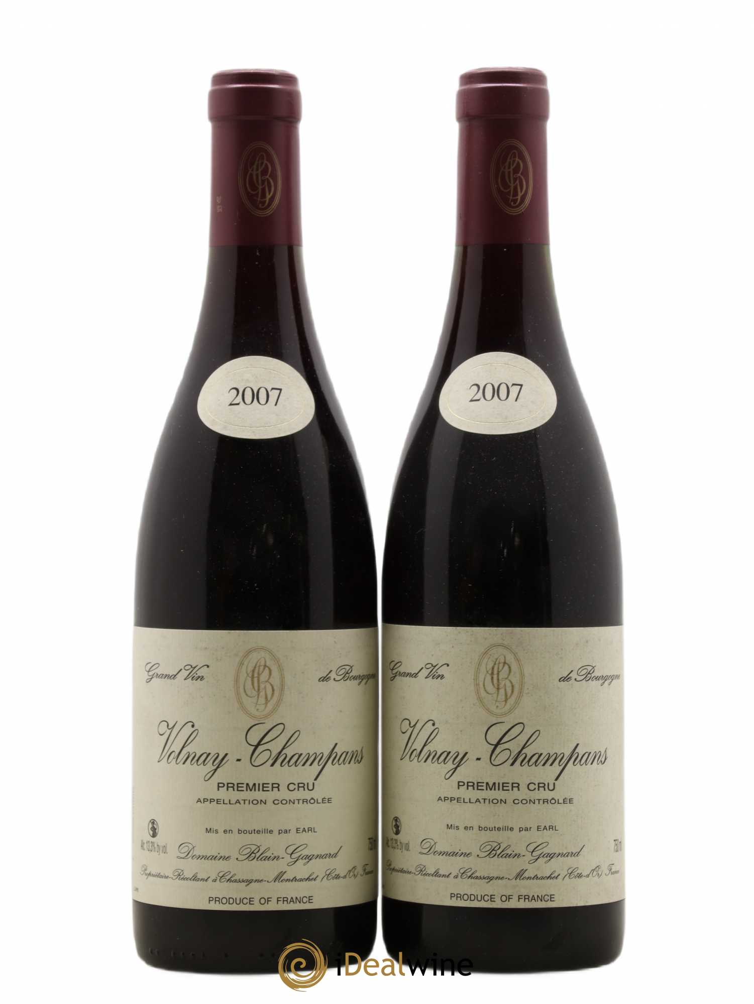 Volnay 1er Cru Champans Blain-Gagnard (Domaine) 2007 - Lot de 2 bouteilles - 0