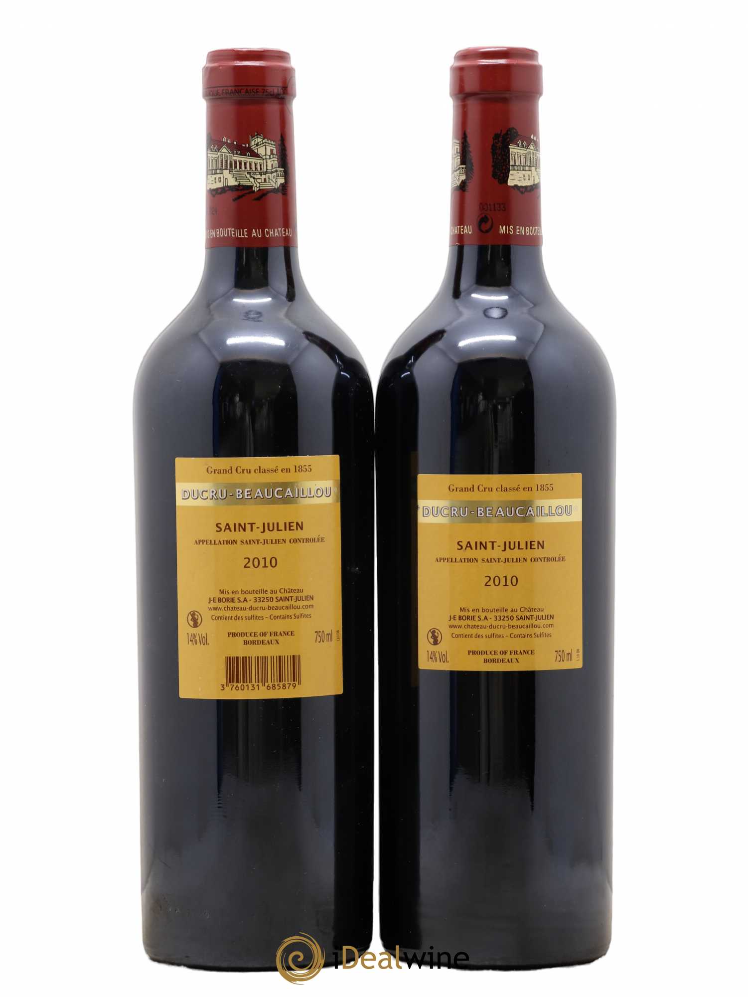 Château Ducru Beaucaillou 2ème Grand Cru Classé 2010 - Lot de 2 bouteilles - 1