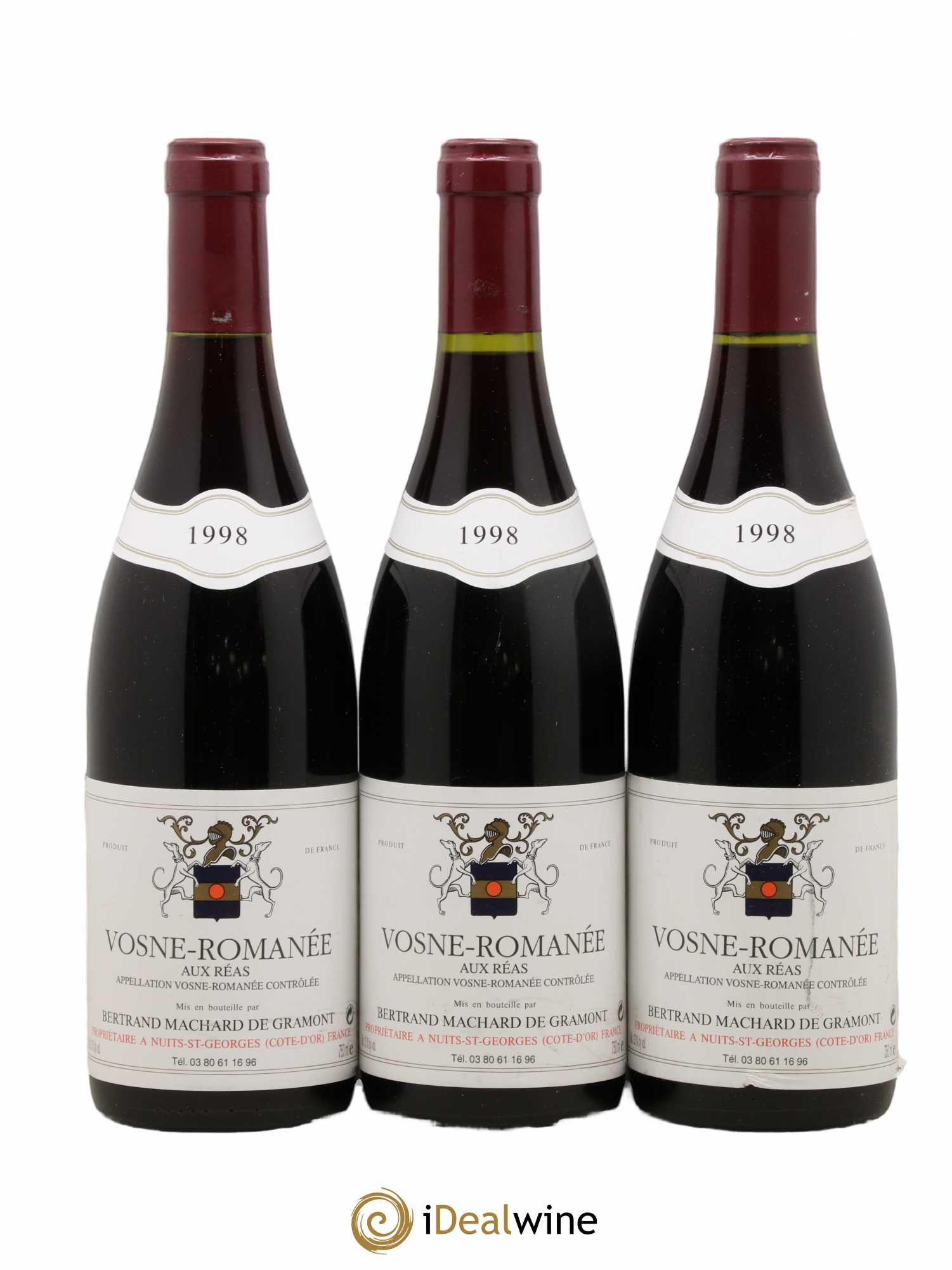 Vosne-Romanée Aux réas Machard de Gramont 1998 - Posten von 3 Flaschen - 0