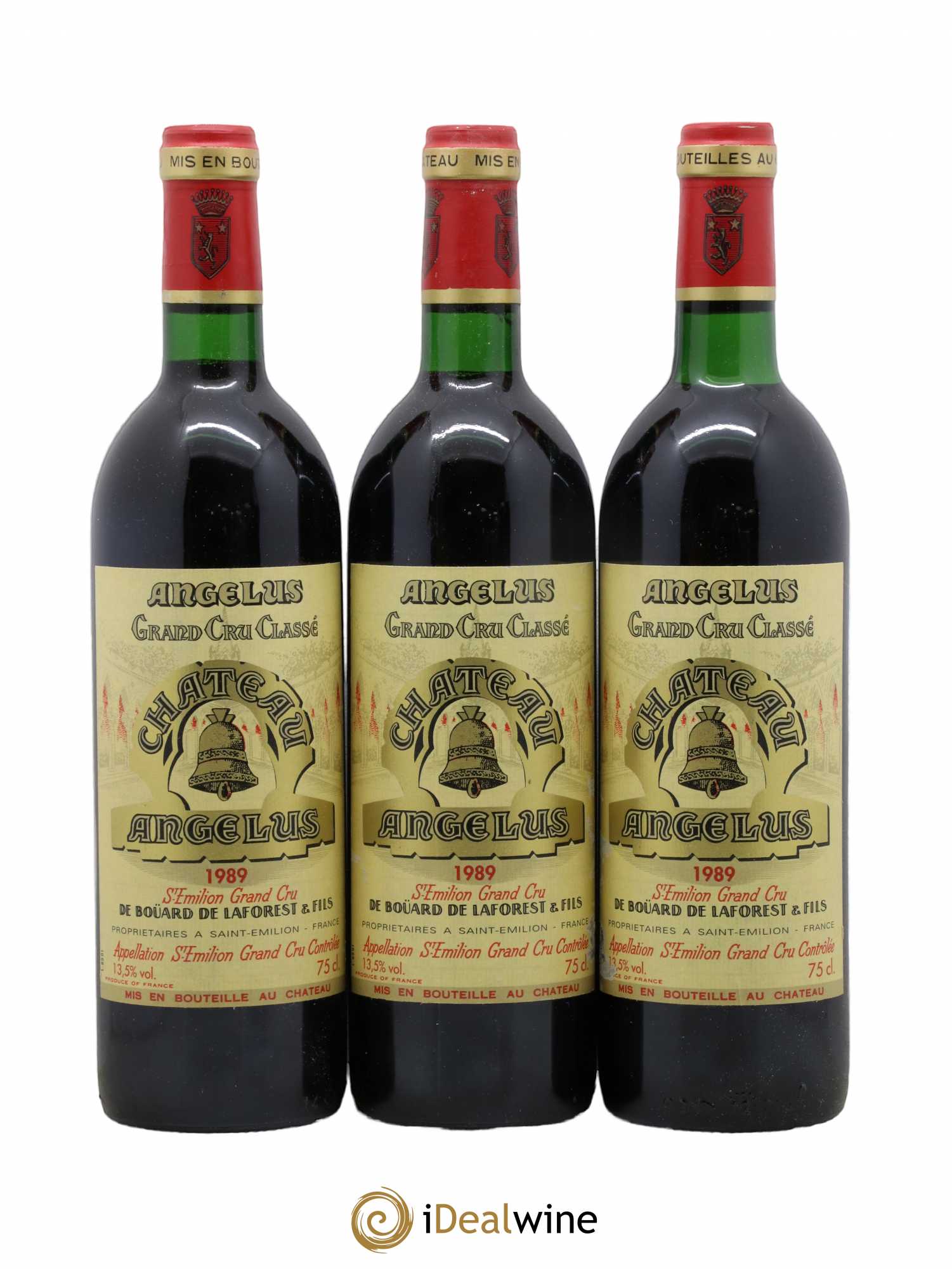 Château Angélus 1er Grand Cru Classé A 1989 - Lot de 3 bouteilles - 0