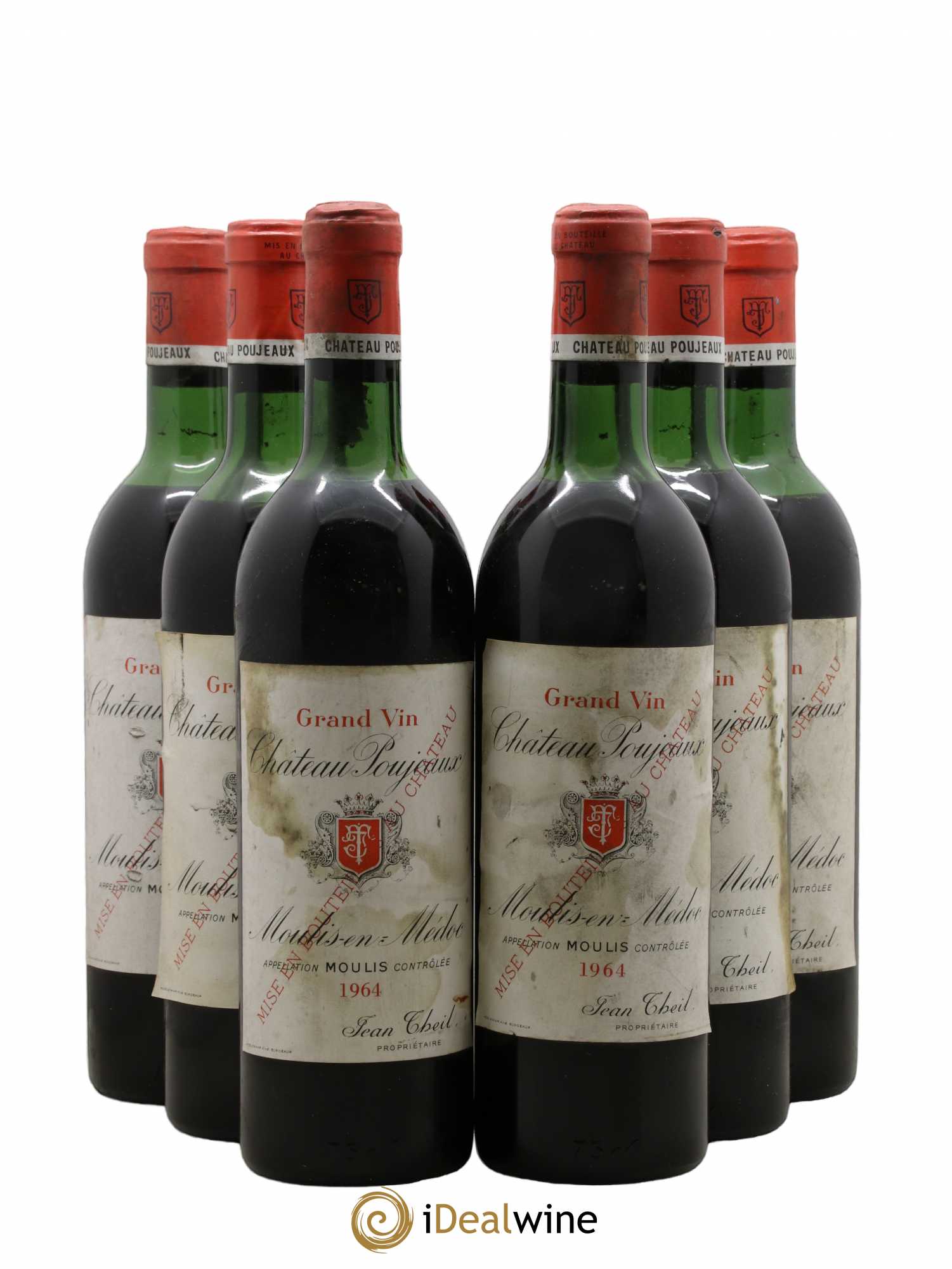 Château Poujeaux 1964 - Lot de 6 bouteilles - 0