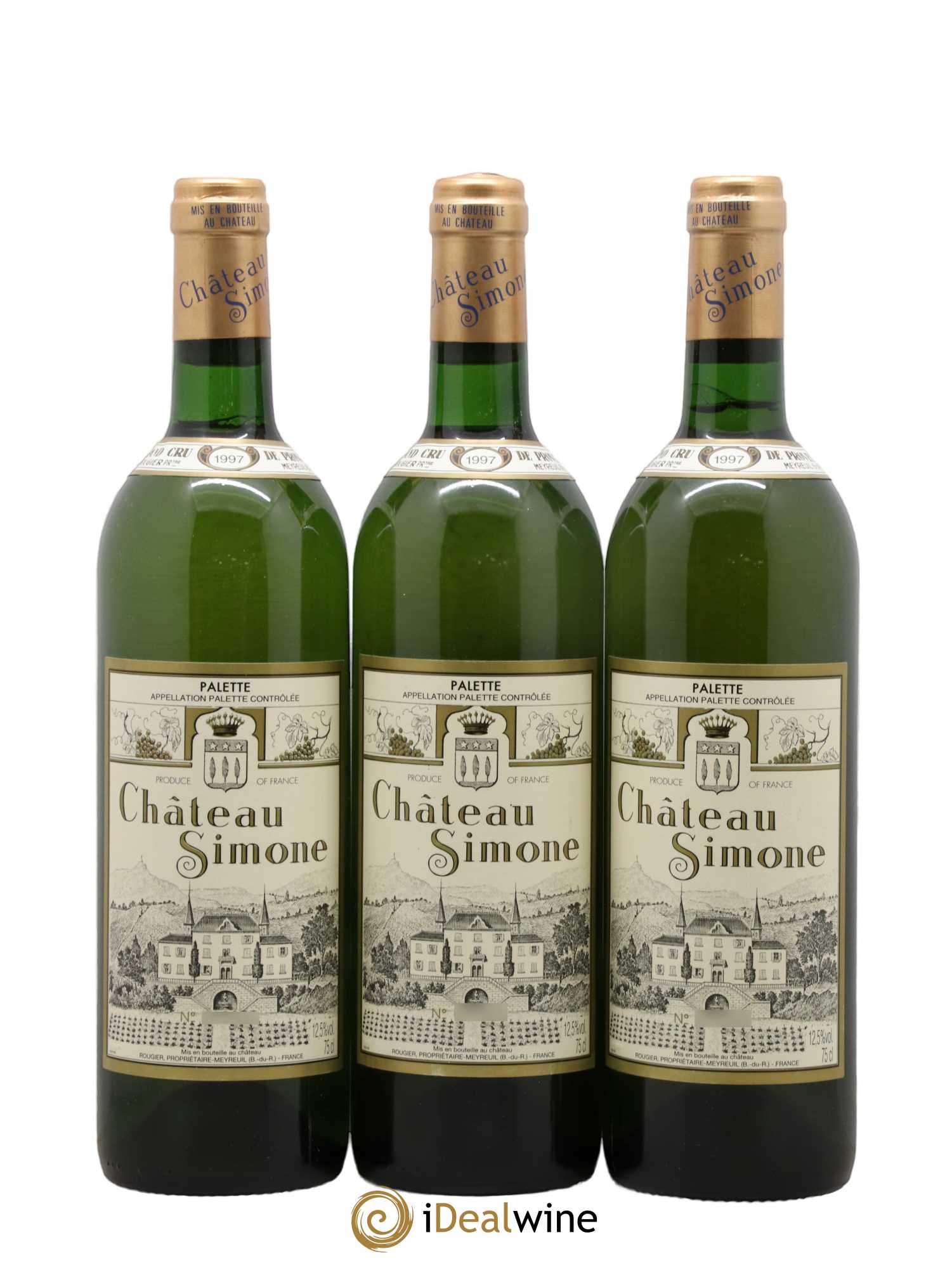 Palette Château Simone Famille Rougier 1997 - Posten von 3 Flaschen - 0