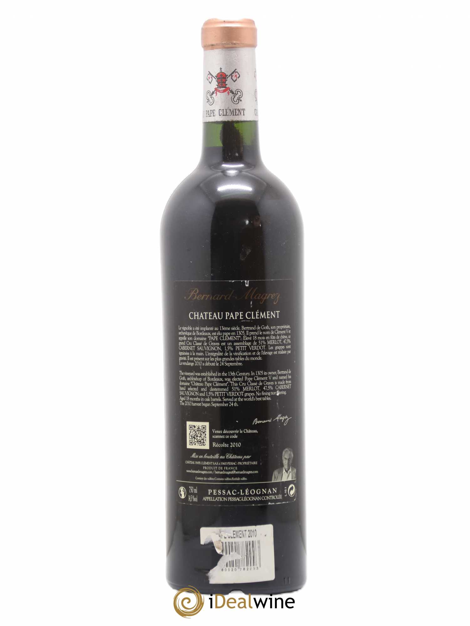 Château Pape Clément Cru Classé de Graves 2010 - Lot de 1 bouteille - 1
