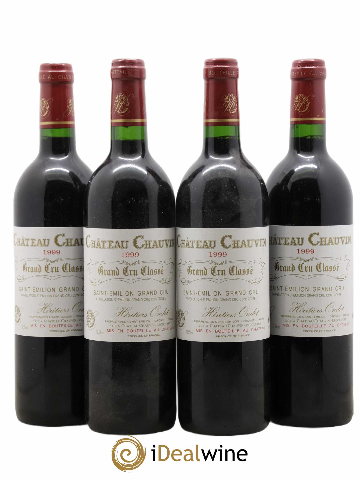 Château Chauvin Grand Cru Classé 1999 - Lot de 4 bouteilles - 0
