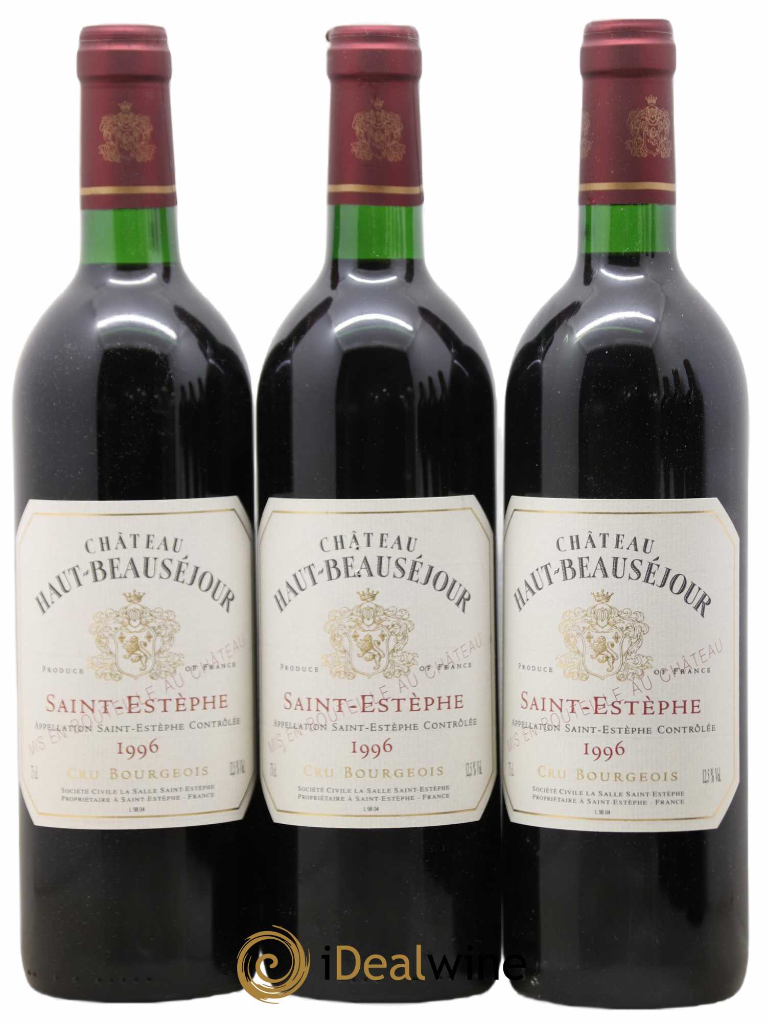 Château Haut Beauséjour Cru Bourgeois 1996 - Lot de 6 bouteilles - 1