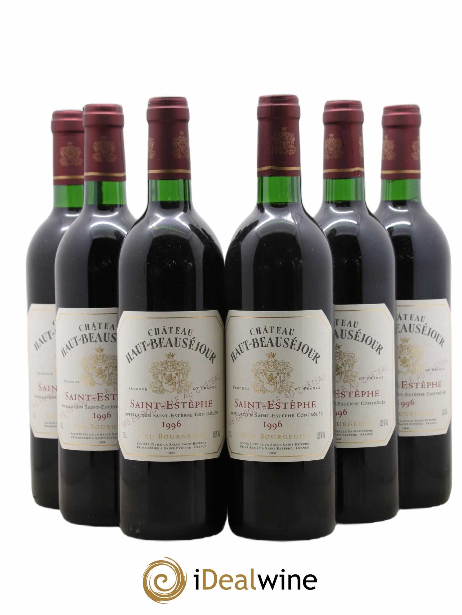 Château Haut Beauséjour Cru Bourgeois 1996 - Lot de 6 bouteilles - 0