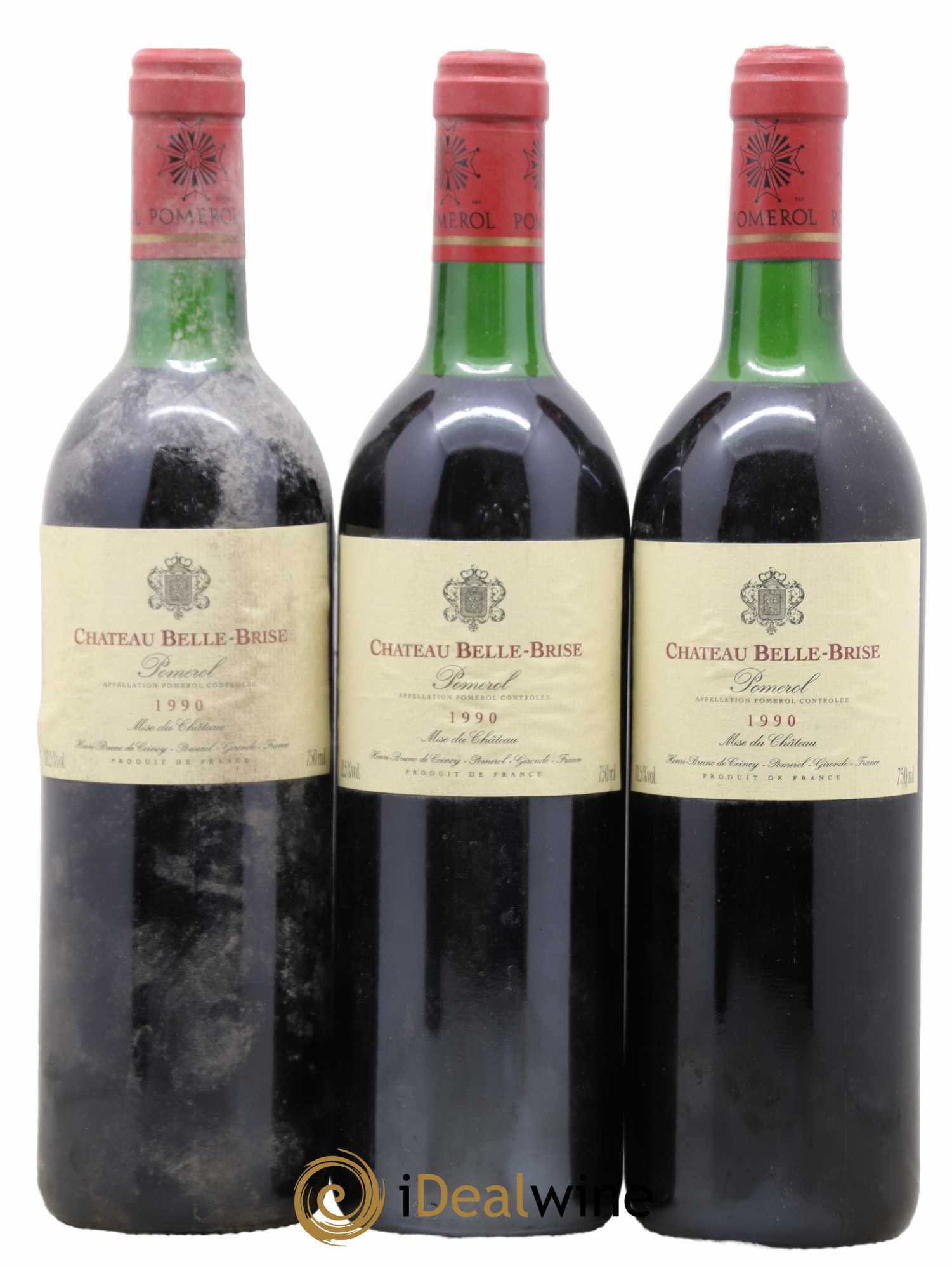 Château Belle-Brise 1990 - Lot de 3 bouteilles - 0