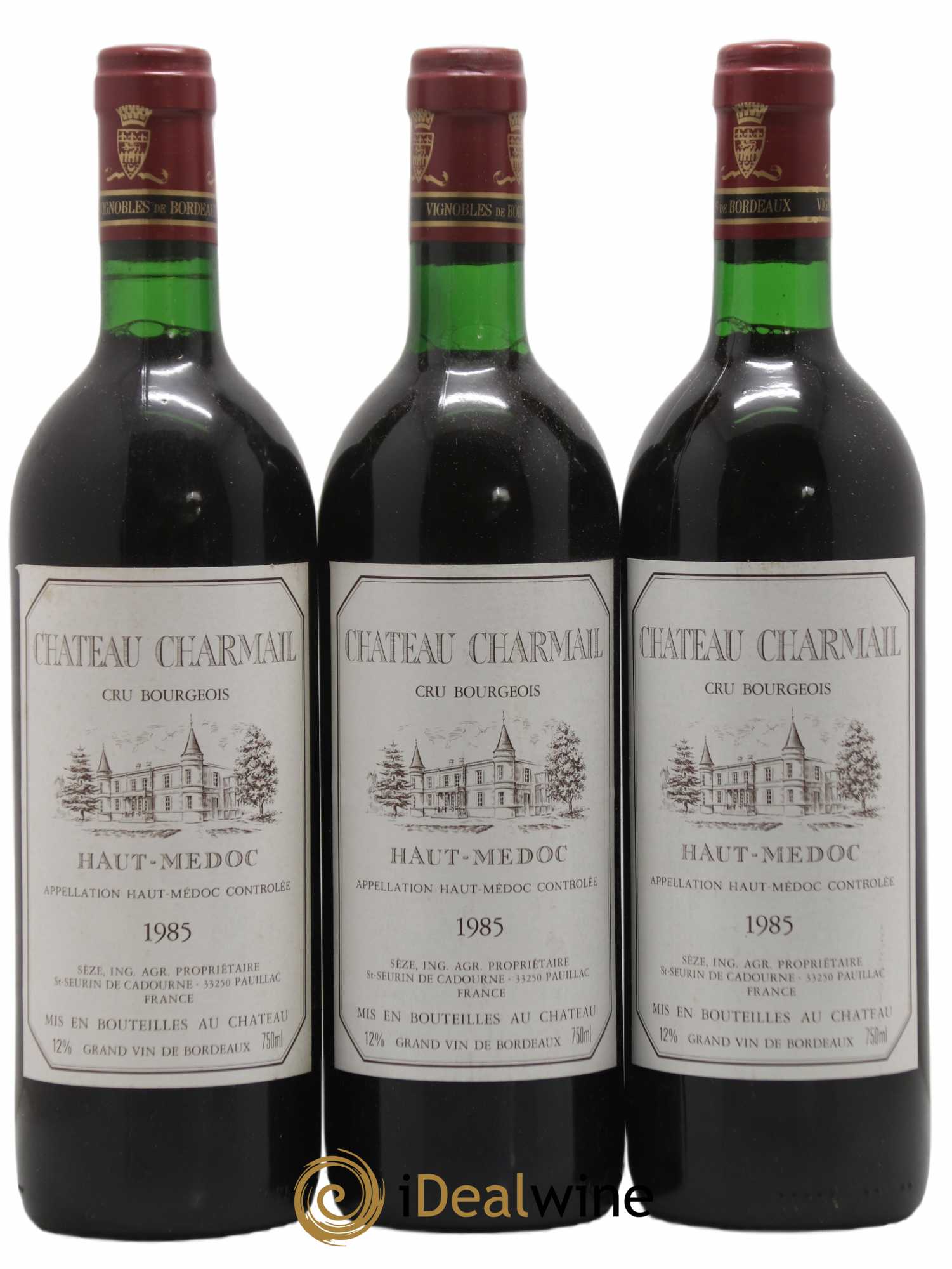 Château Charmail Cru Bourgeois 1985 - Lot of 3 bottles - 0
