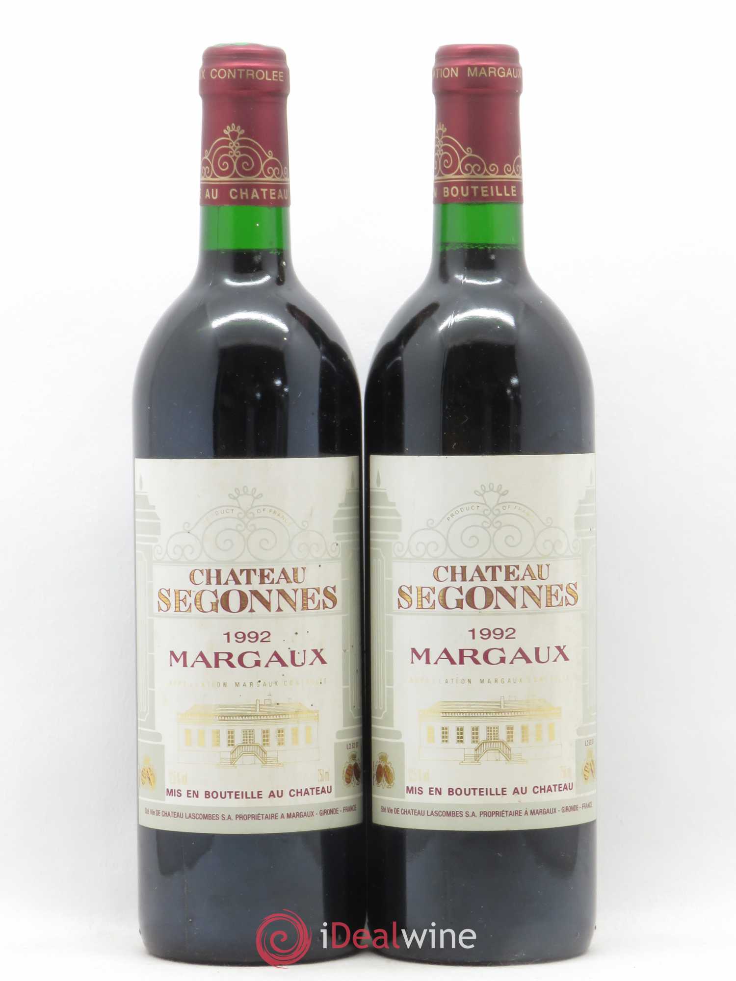 Château Segonnes (sans prix de réserve) 1992 - Lot de 2 bouteilles - 0
