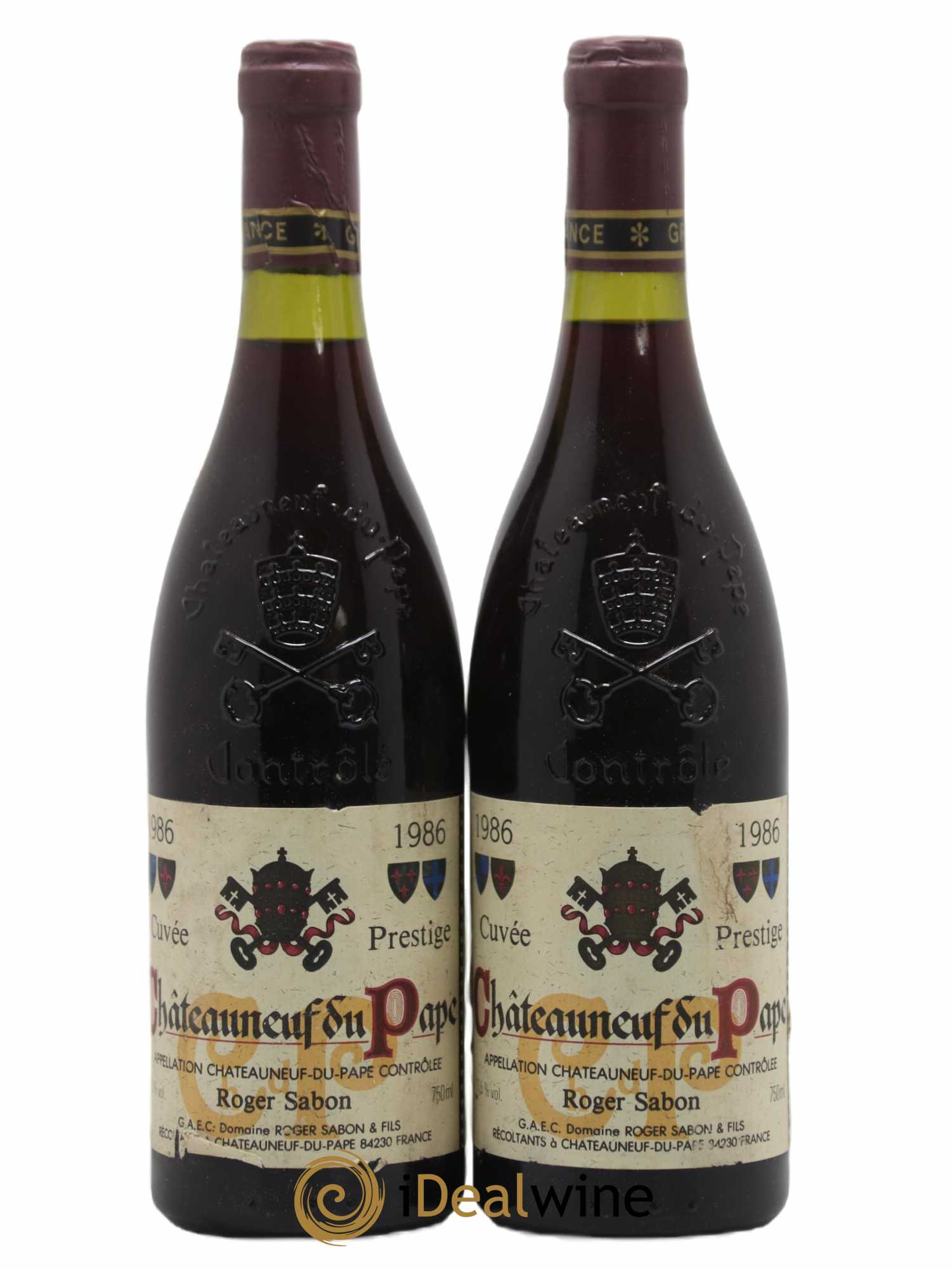 Châteauneuf-du-Pape Cuvée Prestige Roger Sabon (Domaine) 1986 - Lot de 2 bouteilles - 0
