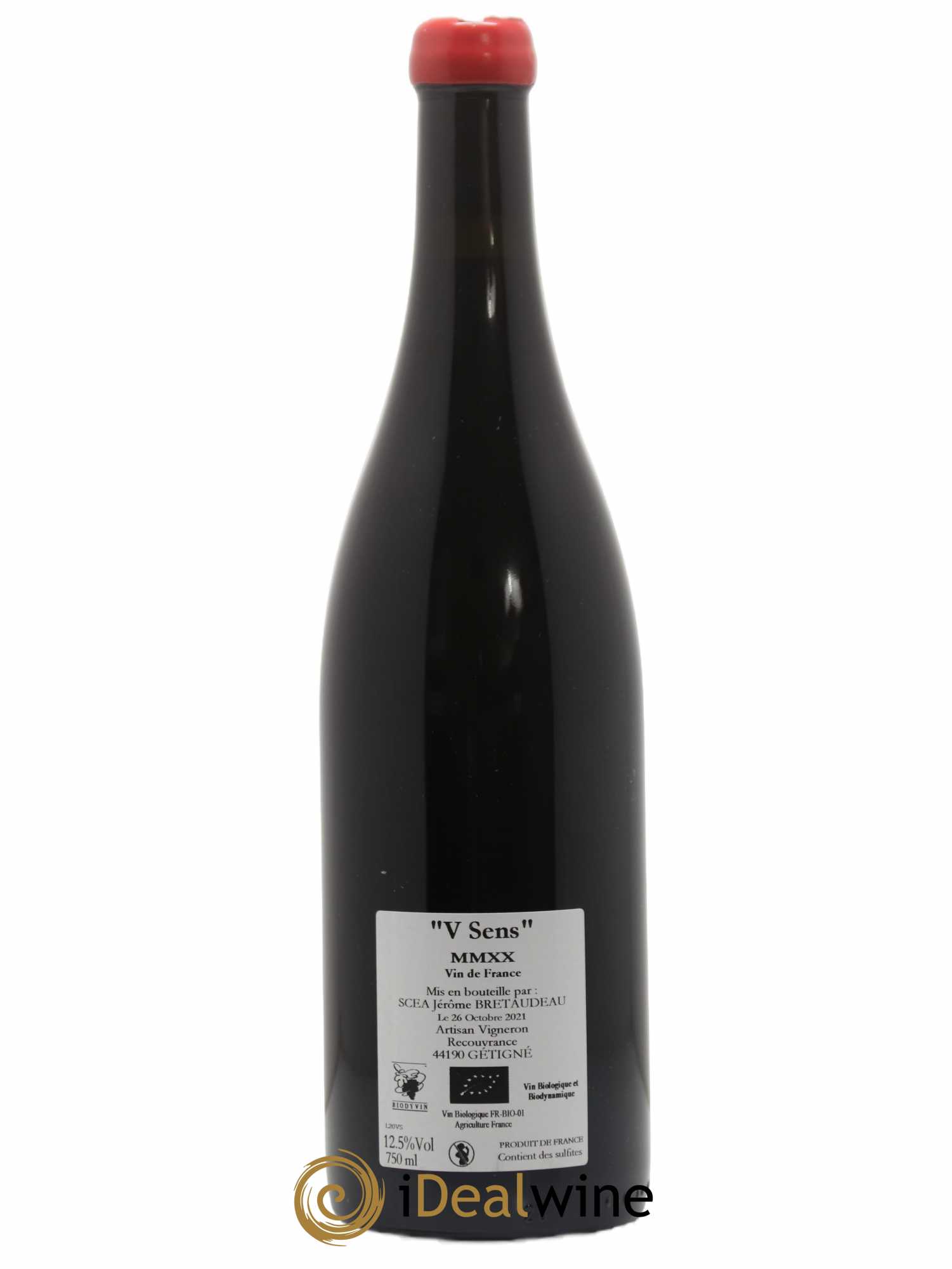 Vin de France V Sens Jérôme Bretaudeau - Domaine de Bellevue 2020 - Lot de 1 bouteille - 1
