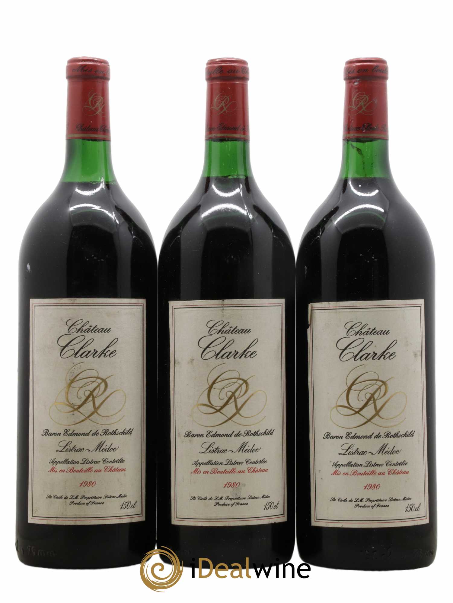 Château Clarke 1980 - Lot de 3 magnums - 0