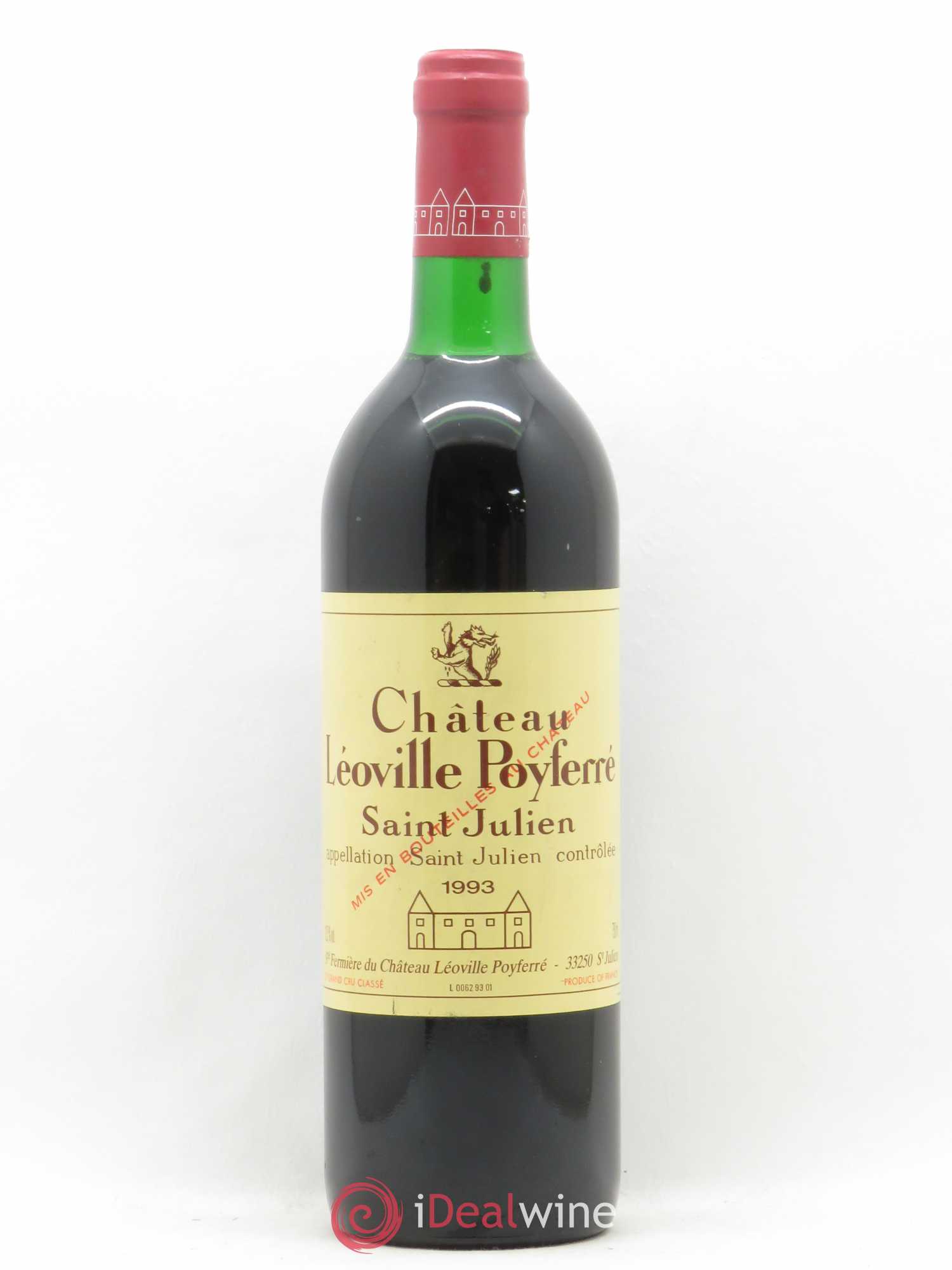 Château Léoville Poyferré 2ème Grand Cru Classé 1993 - Lot de 1 bouteille - 0