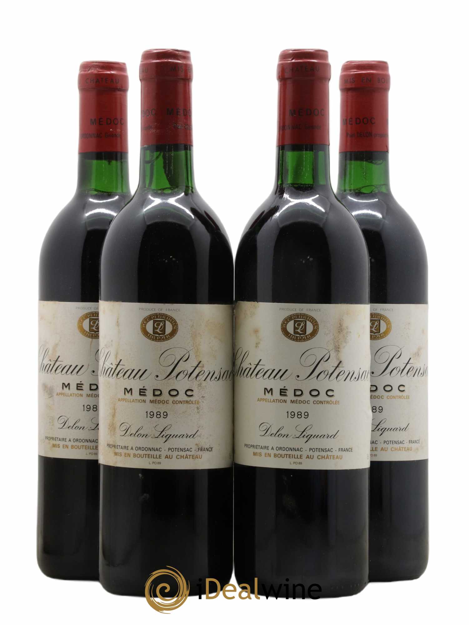 Château Potensac 1989 - Lot de 4 bouteilles - 0