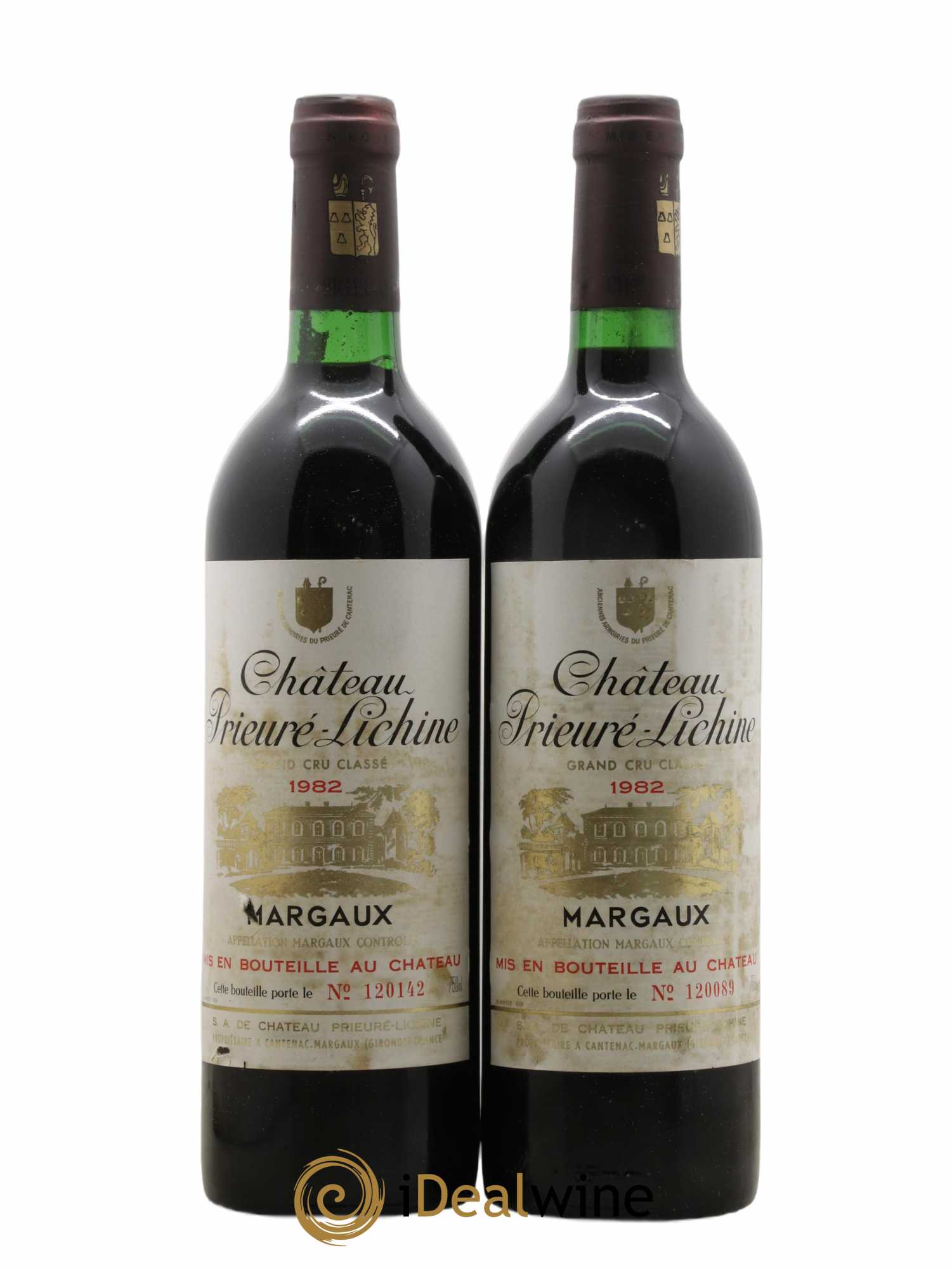 Château Prieuré Lichine 4ème Grand Cru Classé 1982 - Lot de 2 bouteilles - 0