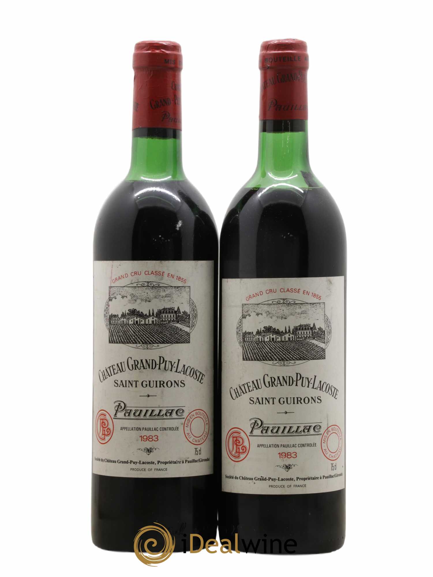 Château Grand Puy Lacoste 5ème Grand Cru Classé 1983 - Lot de 2 bouteilles - 0