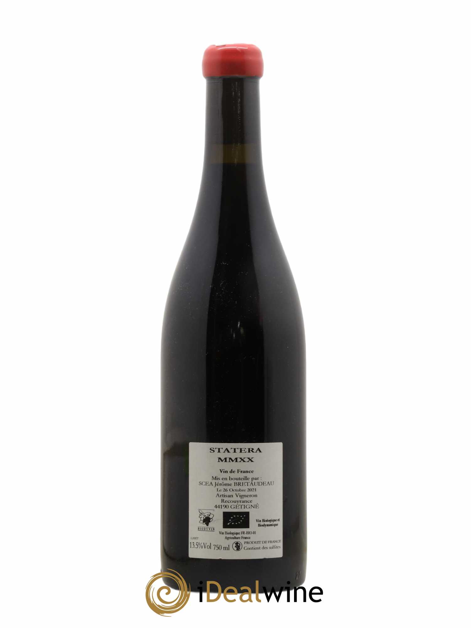Vin de France Statera Jérôme Bretaudeau - Domaine de Bellevue 2020 - Lot de 1 bouteille - 1