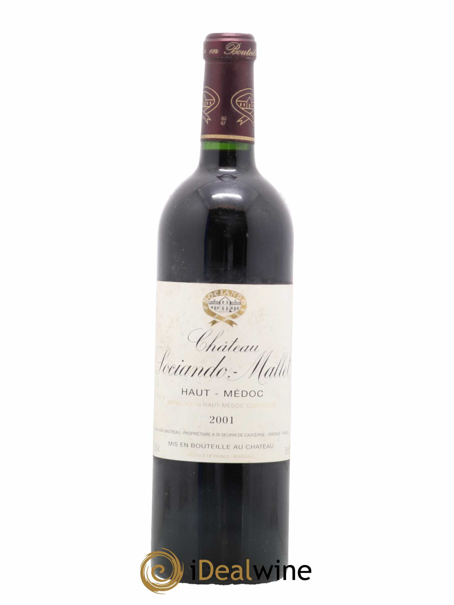 Château Sociando Mallet 2001 - Lot de 1 bouteille - 0