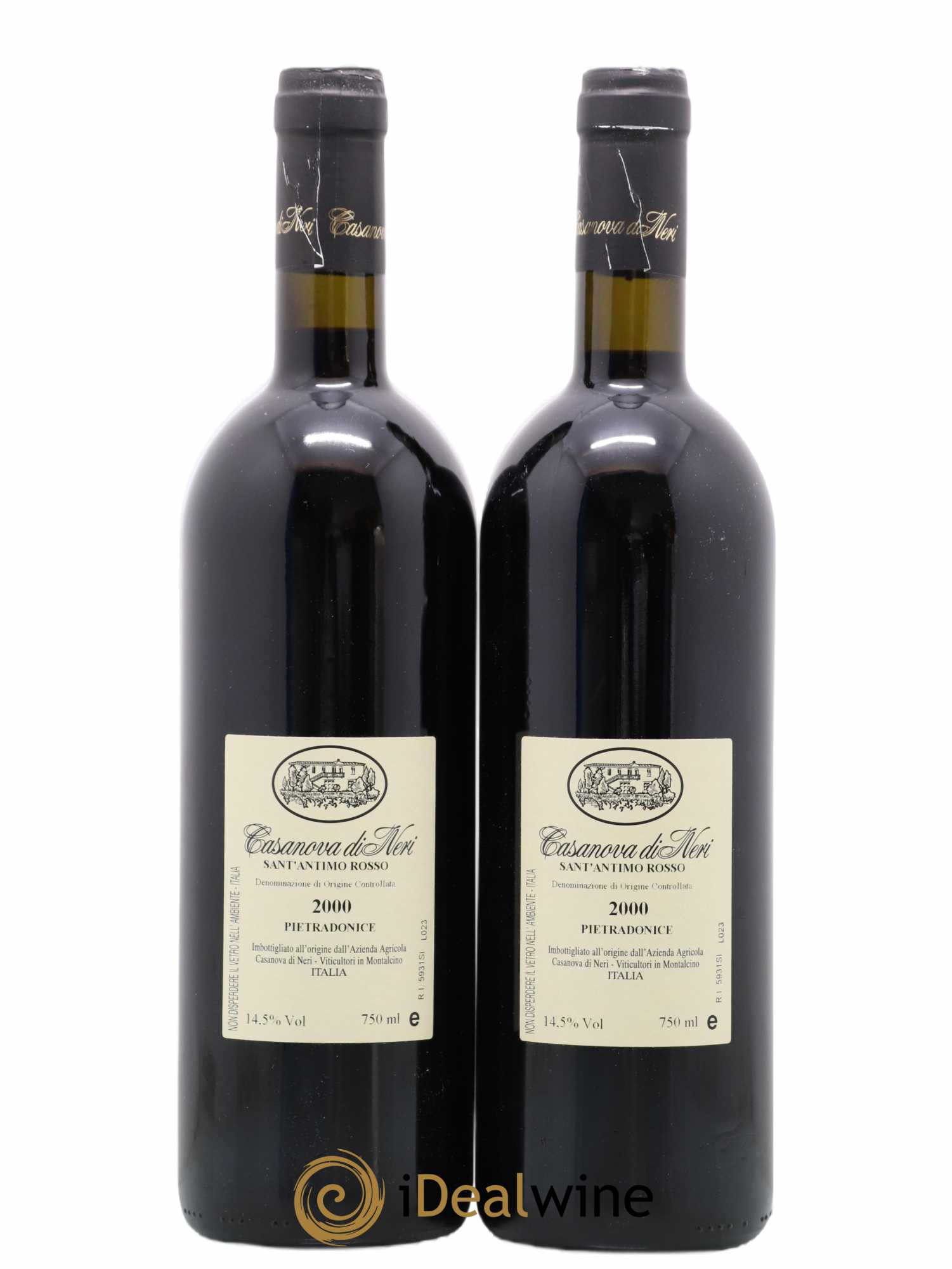 Toscana IGT Sant'Antimo DOC Pietradonice Casanova di neri 2000 - Lot de 2 bouteilles - 1